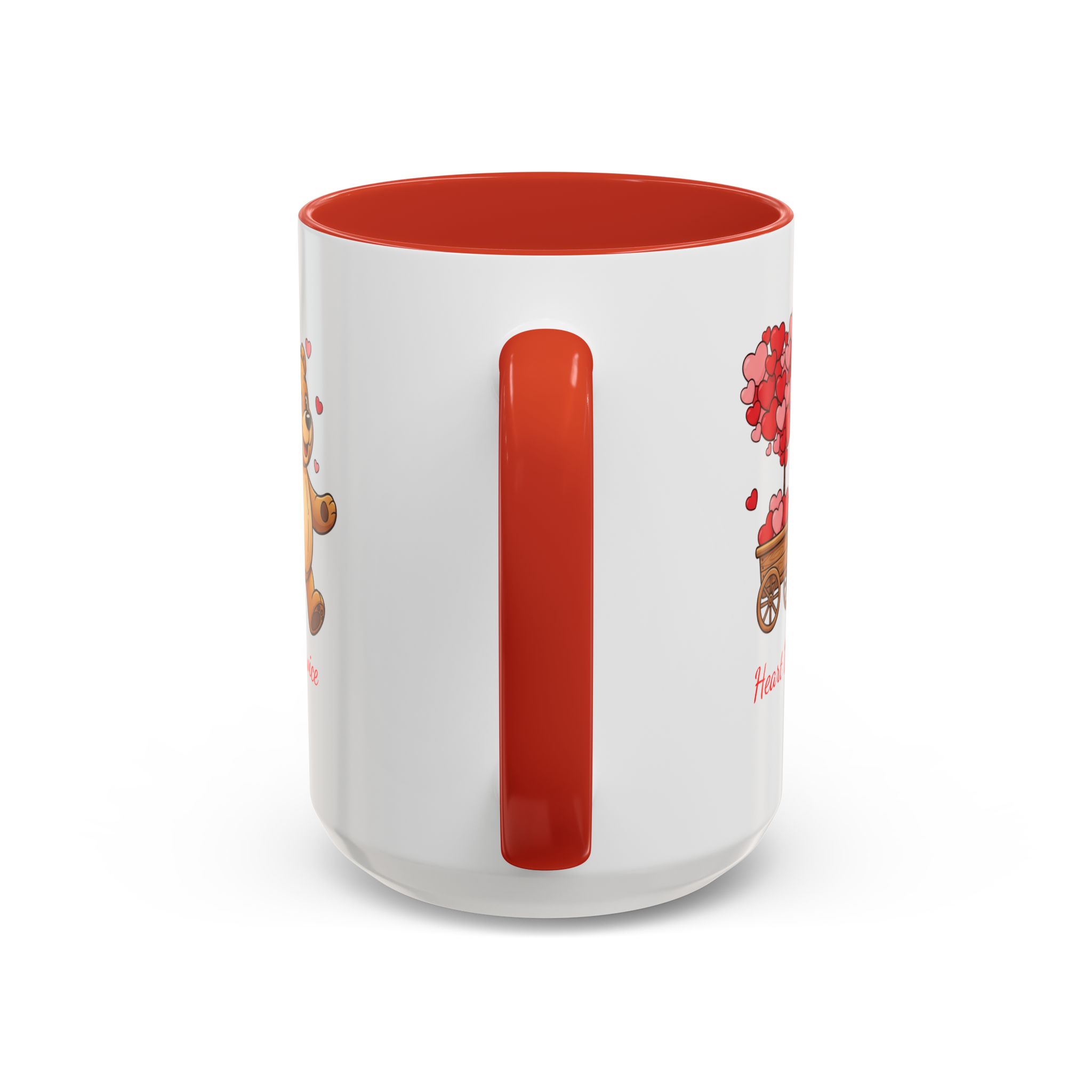 Valentine Teddy & Heart Wagon Accent Coffee Mug - Heart Delivery Service (11/15oz) - Image 27