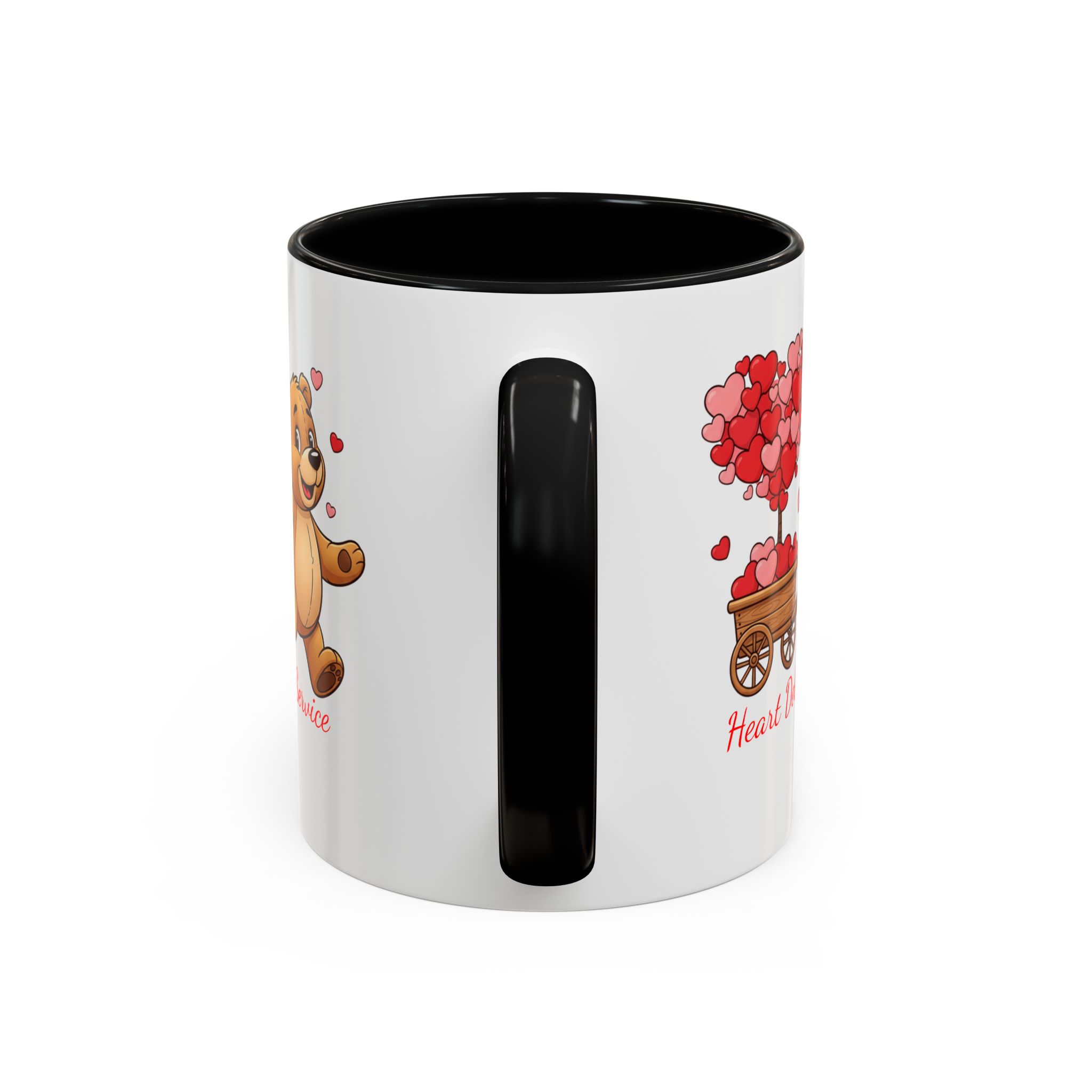 Valentine Teddy & Heart Wagon Accent Coffee Mug - Heart Delivery Service (11/15oz) - Image 8