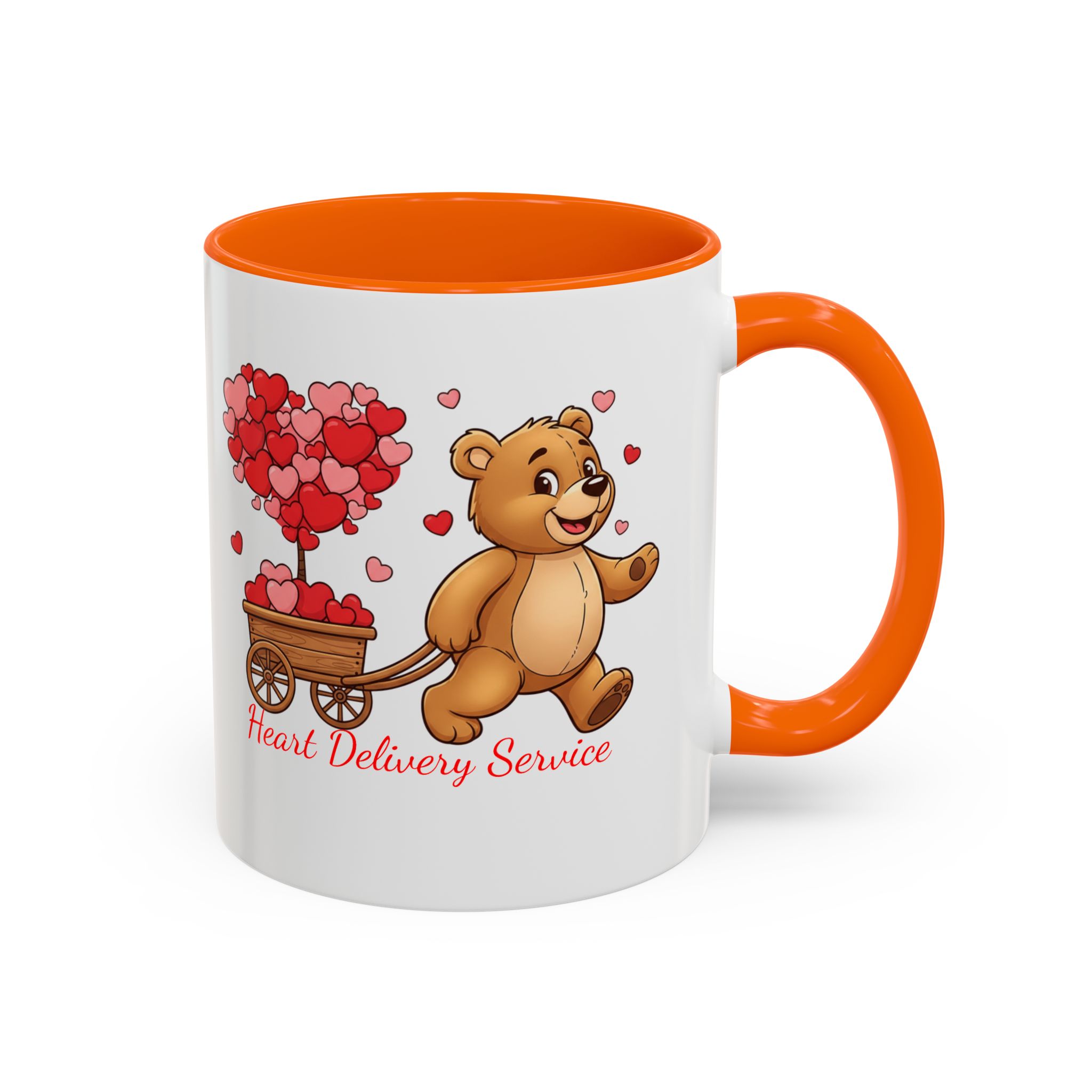 Valentine Teddy & Heart Wagon Accent Coffee Mug - Heart Delivery Service (11/15oz) - Image 31