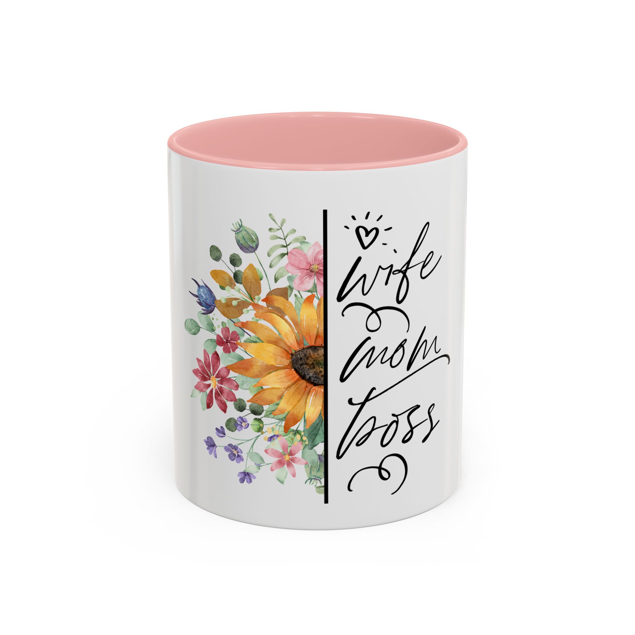 Wife, Mom, Boss Mug 11 oz - Image 5