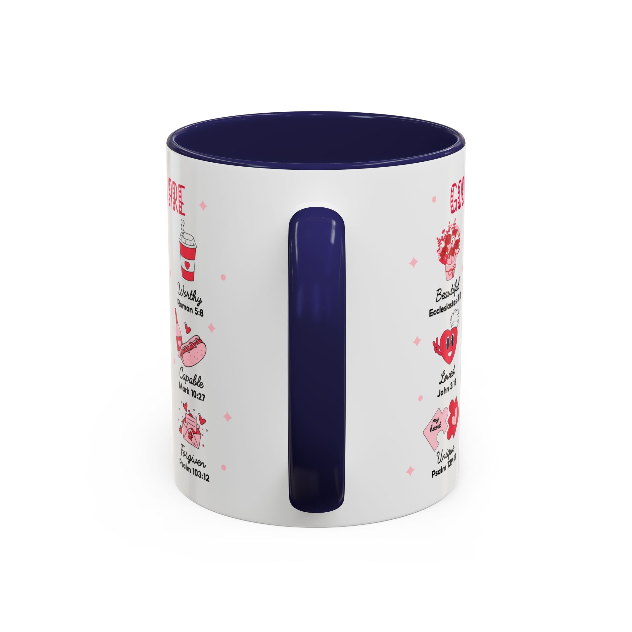 Valentine’s Faith Coffee Mug — "God Says You Are" Inspirational Scripture Accent Mug - Image 11