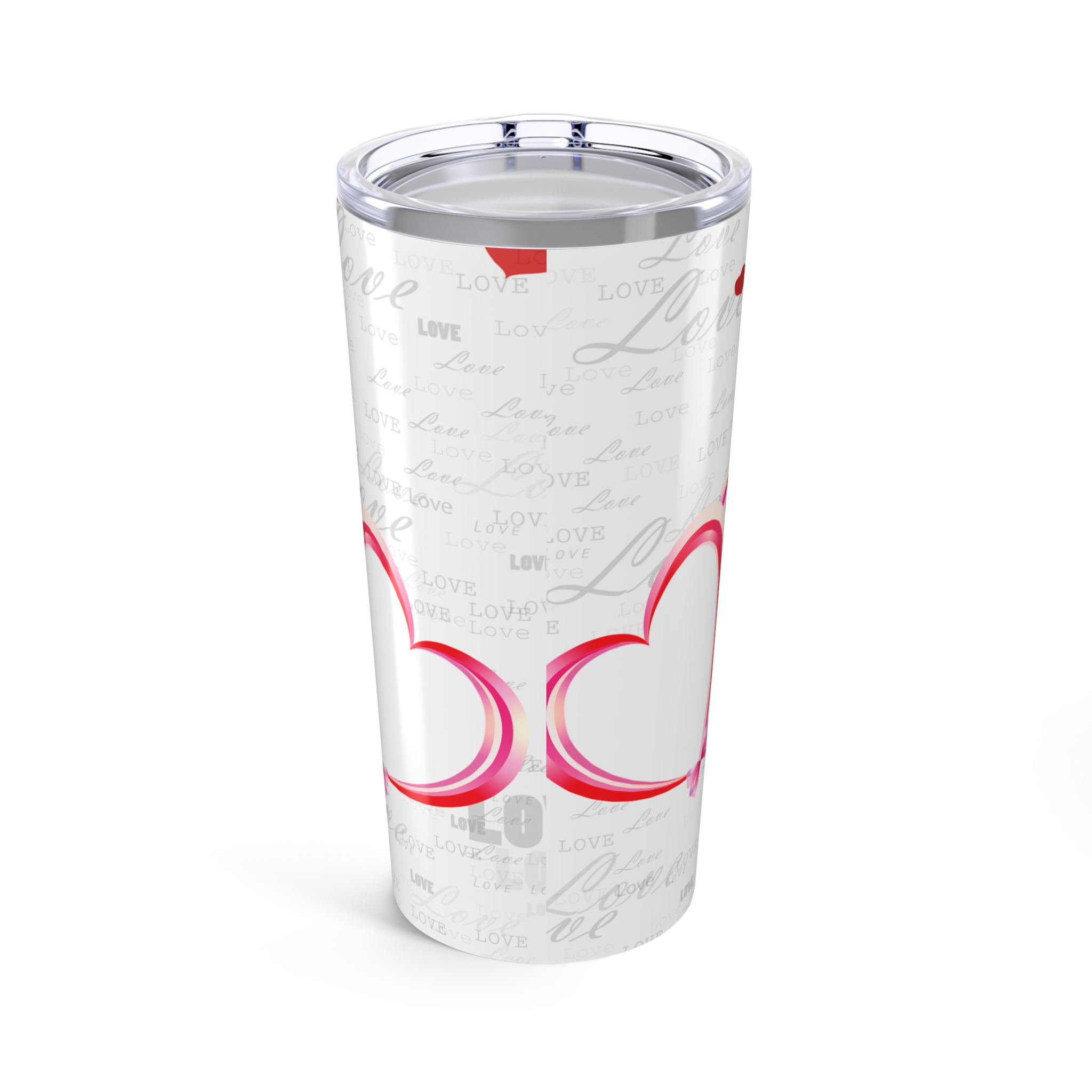 Valentine's Heart Tree 20oz Tumbler - Happy Valentine's Day Thermal Cup - Image 2