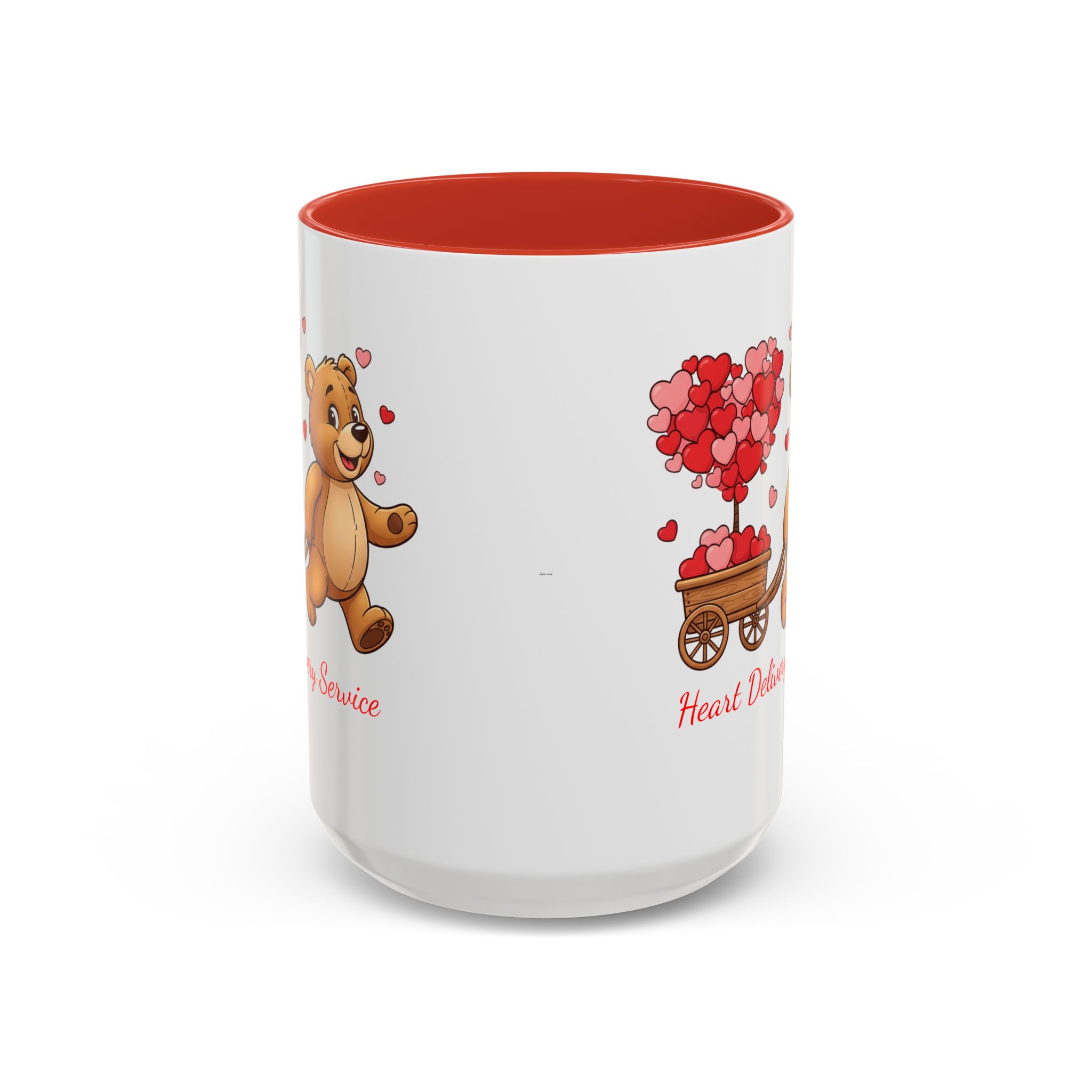 Valentine Teddy & Heart Wagon Accent Coffee Mug - Heart Delivery Service (11/15oz) - Image 24