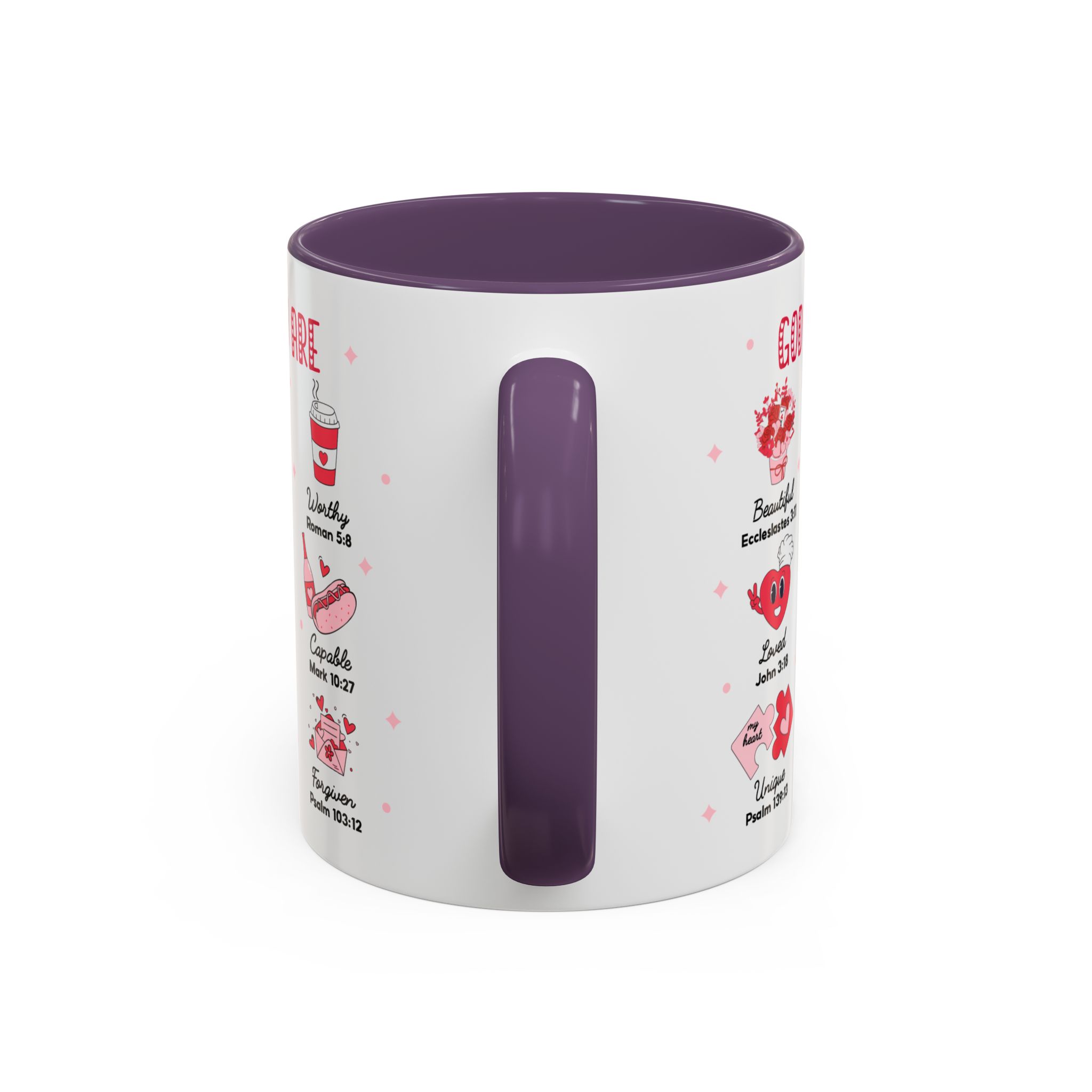 Valentine’s Faith Coffee Mug — "God Says You Are" Inspirational Scripture Accent Mug - Image 43