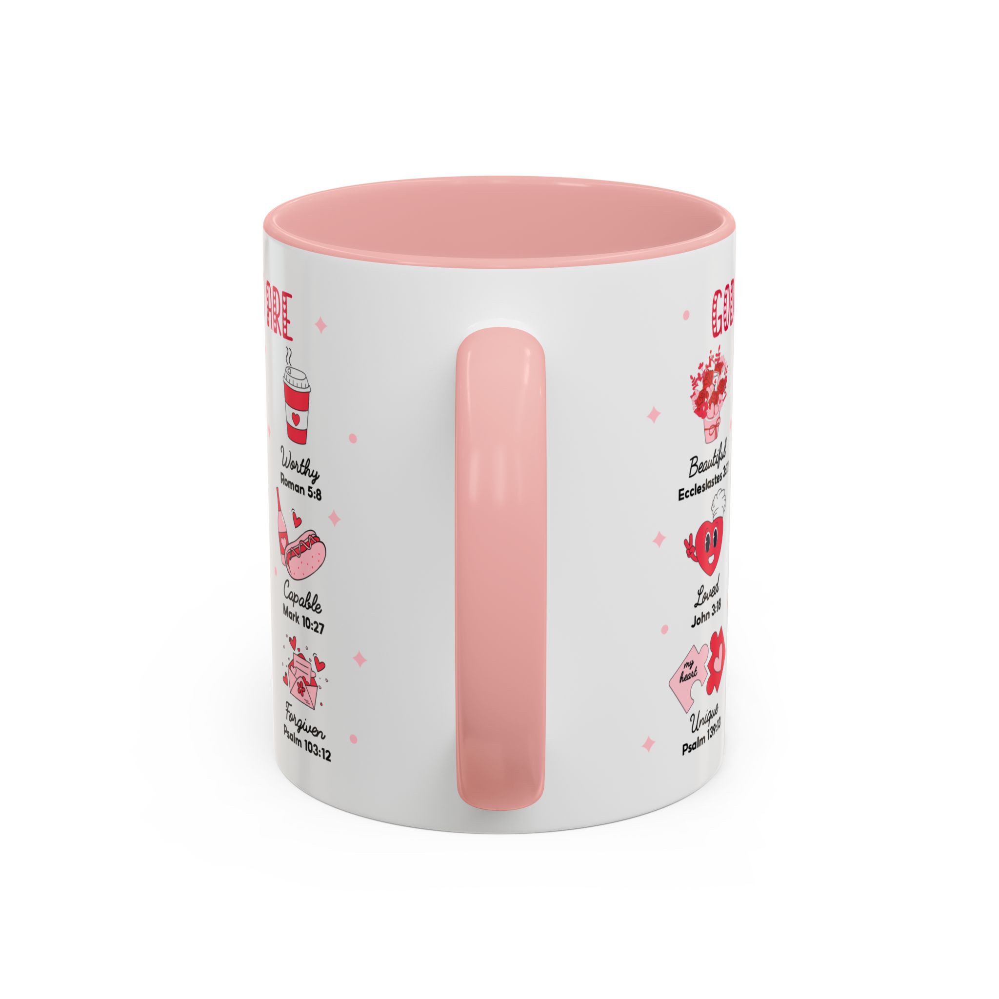 Valentine’s Faith Coffee Mug — "God Says You Are" Inspirational Scripture Accent Mug - Image 15