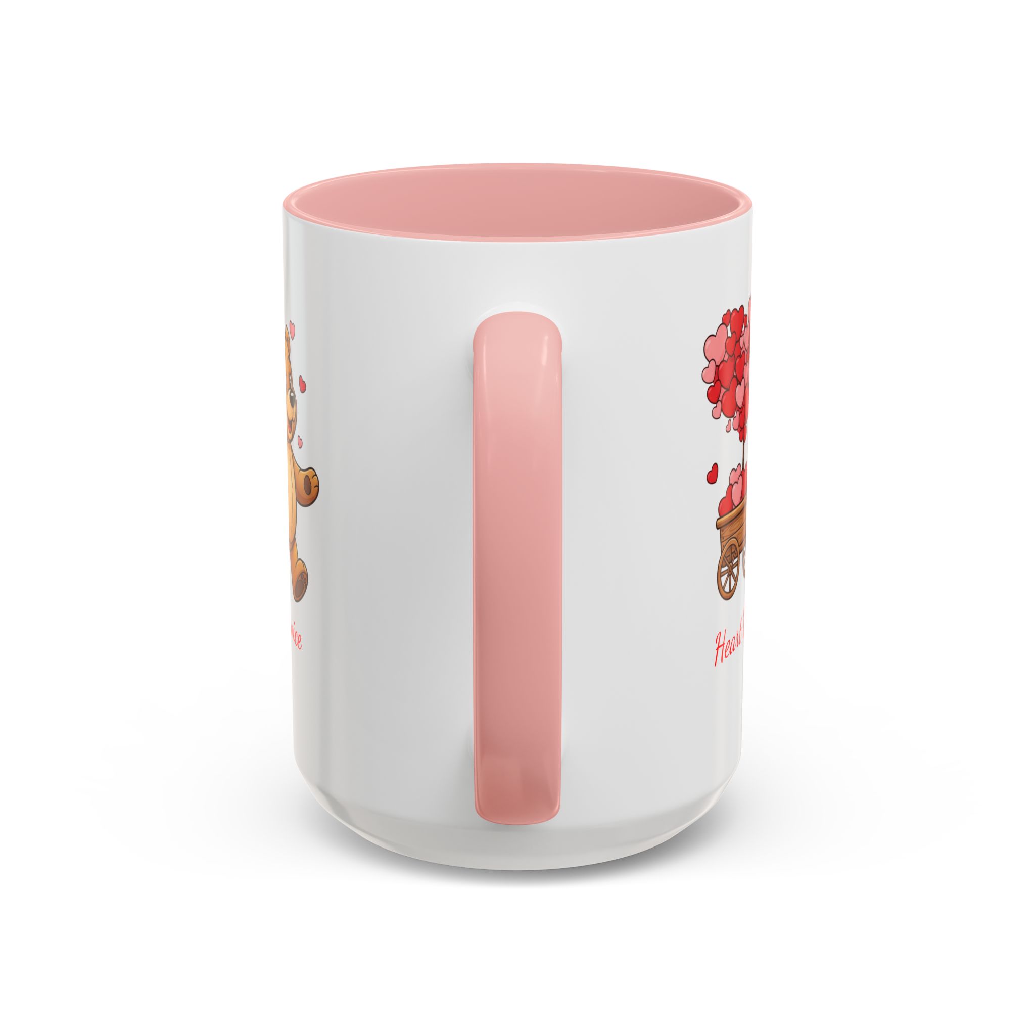 Valentine Teddy & Heart Wagon Accent Coffee Mug - Heart Delivery Service (11/15oz) - Image 23