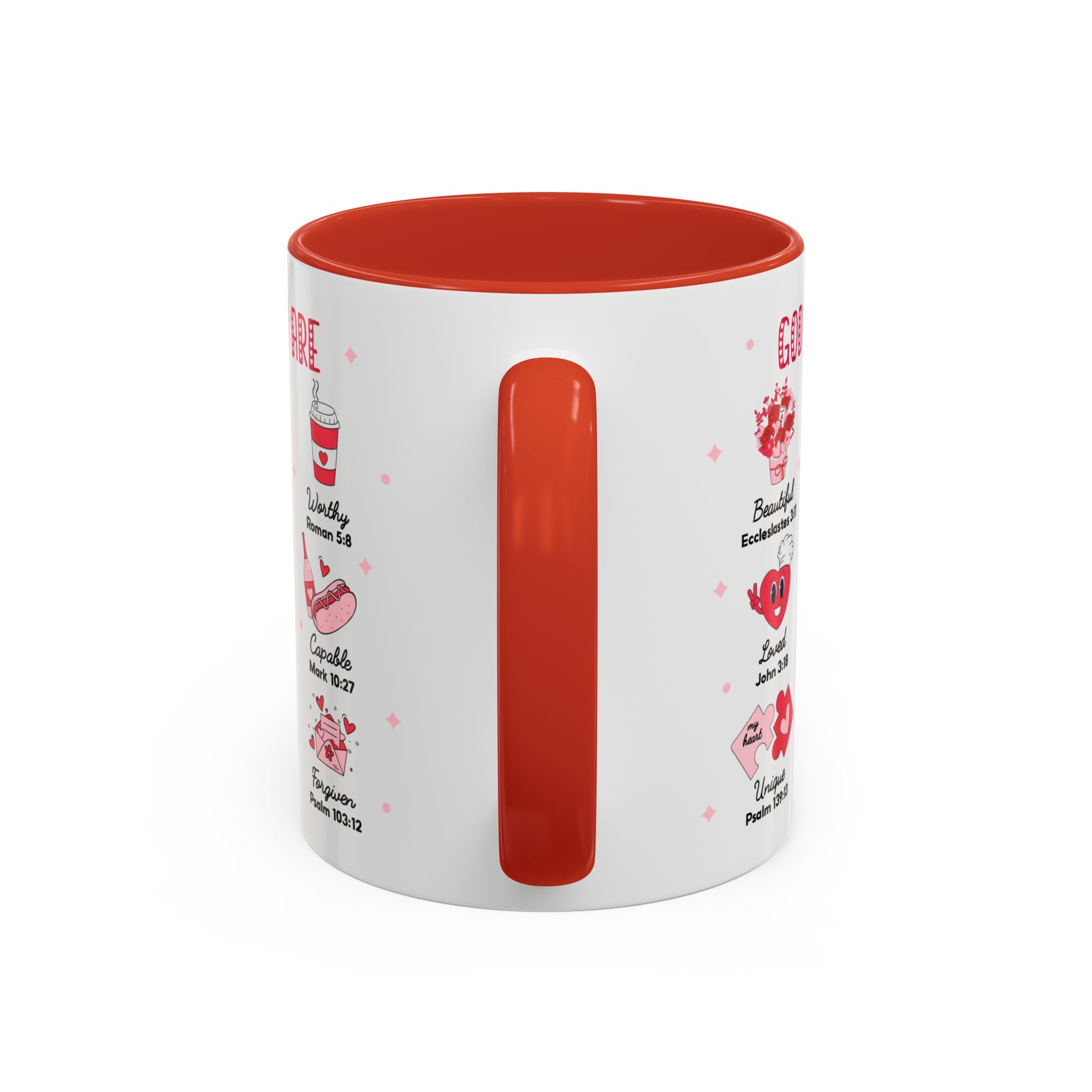 Valentine’s Faith Coffee Mug — "God Says You Are" Inspirational Scripture Accent Mug - Image 19