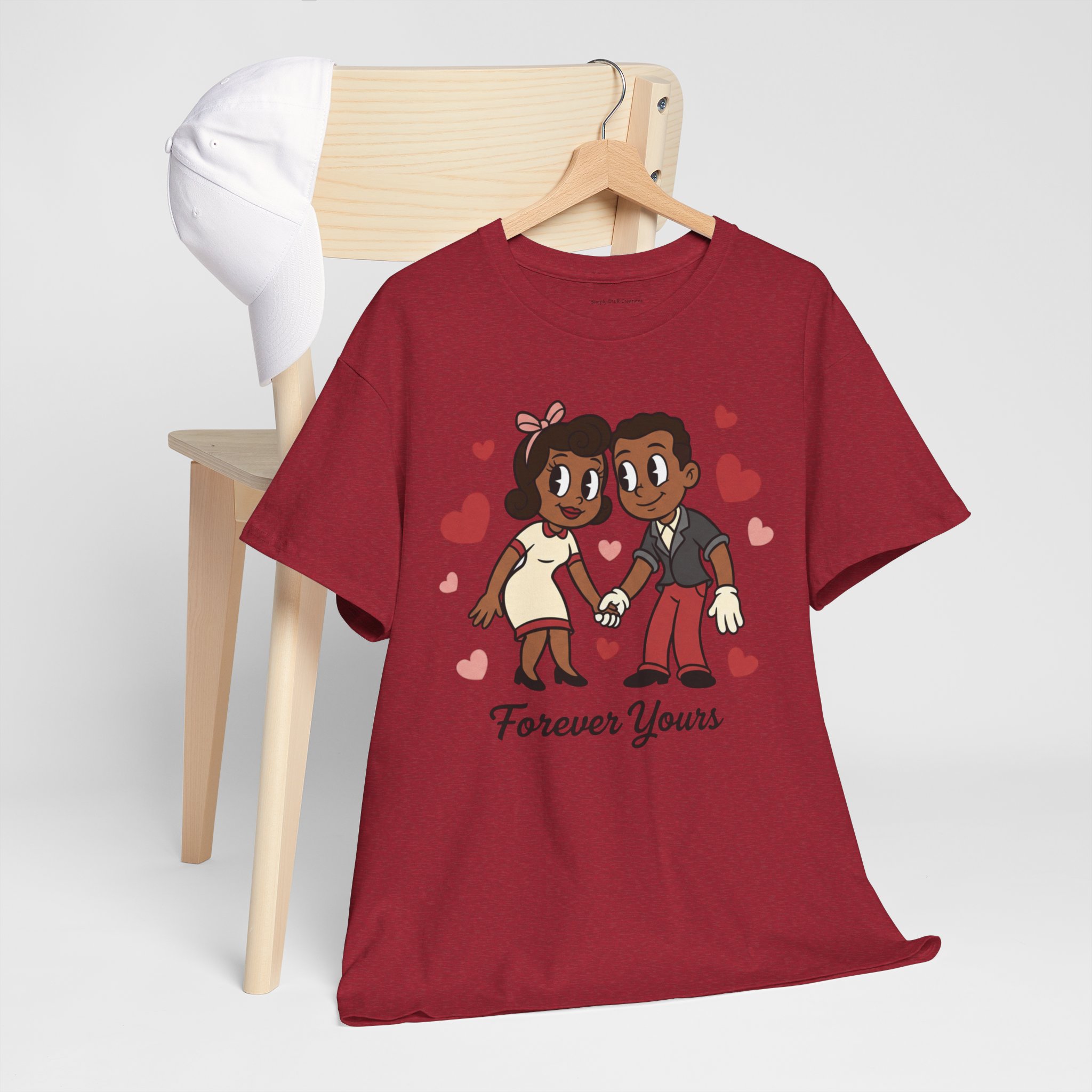 Couple Running Graphic Tee — Cute Romantic Illustration Shirt - Image 20