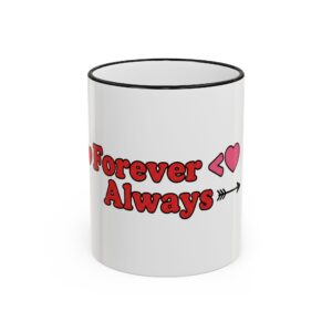 Forever Always Arrow Heart Mug | Accent Rim & Handle