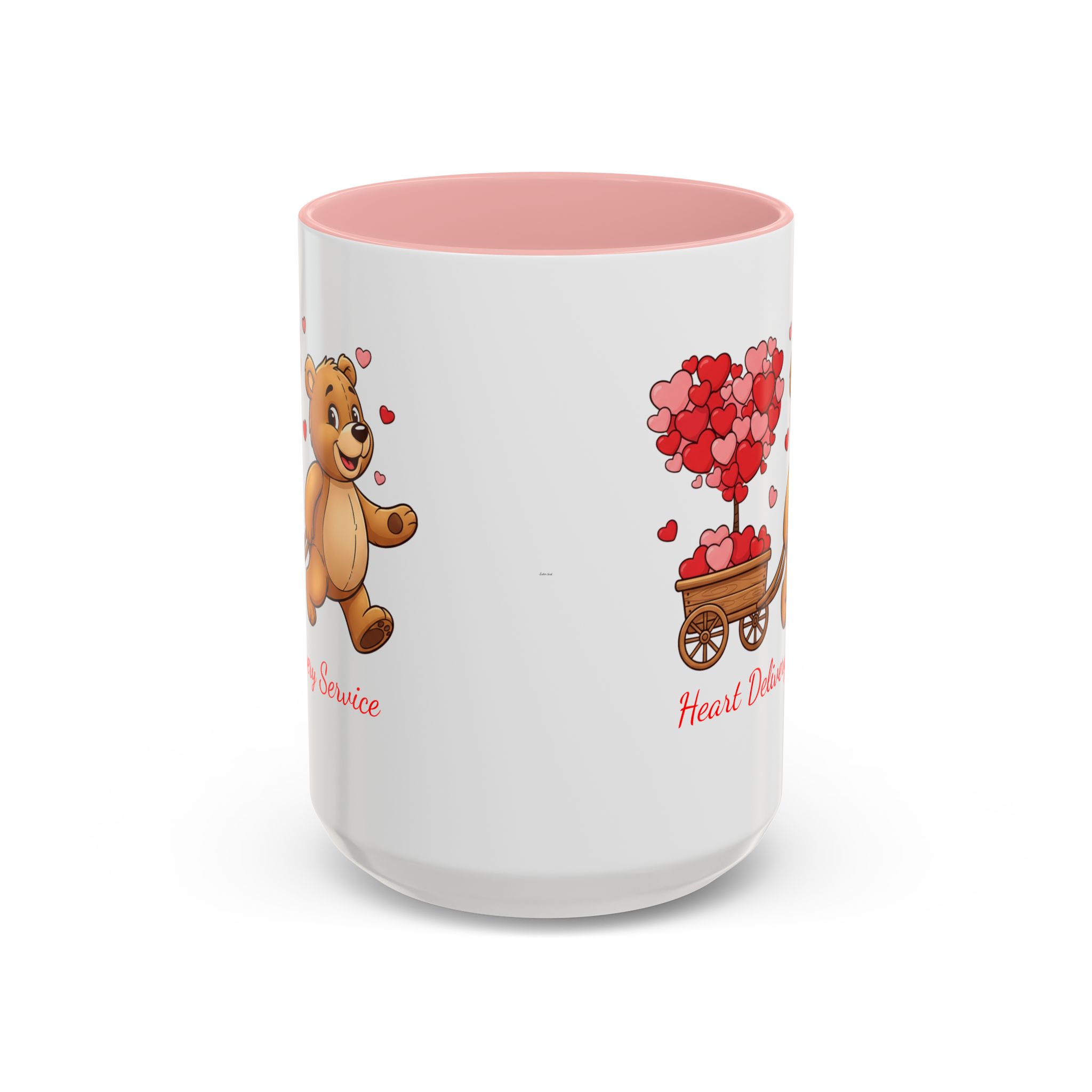 Valentine Teddy & Heart Wagon Accent Coffee Mug - Heart Delivery Service (11/15oz) - Image 20