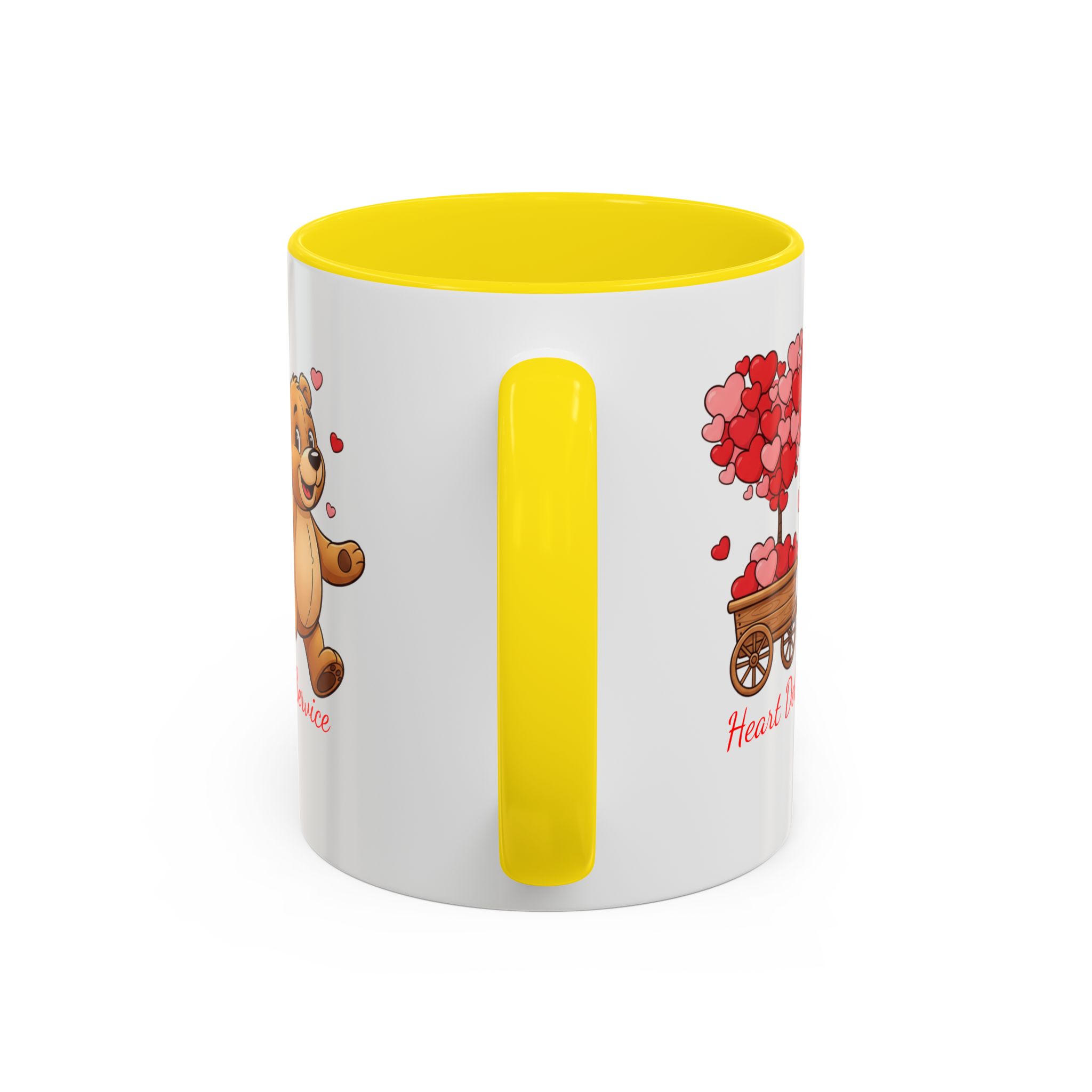 Valentine Teddy & Heart Wagon Accent Coffee Mug - Heart Delivery Service (11/15oz) - Image 36