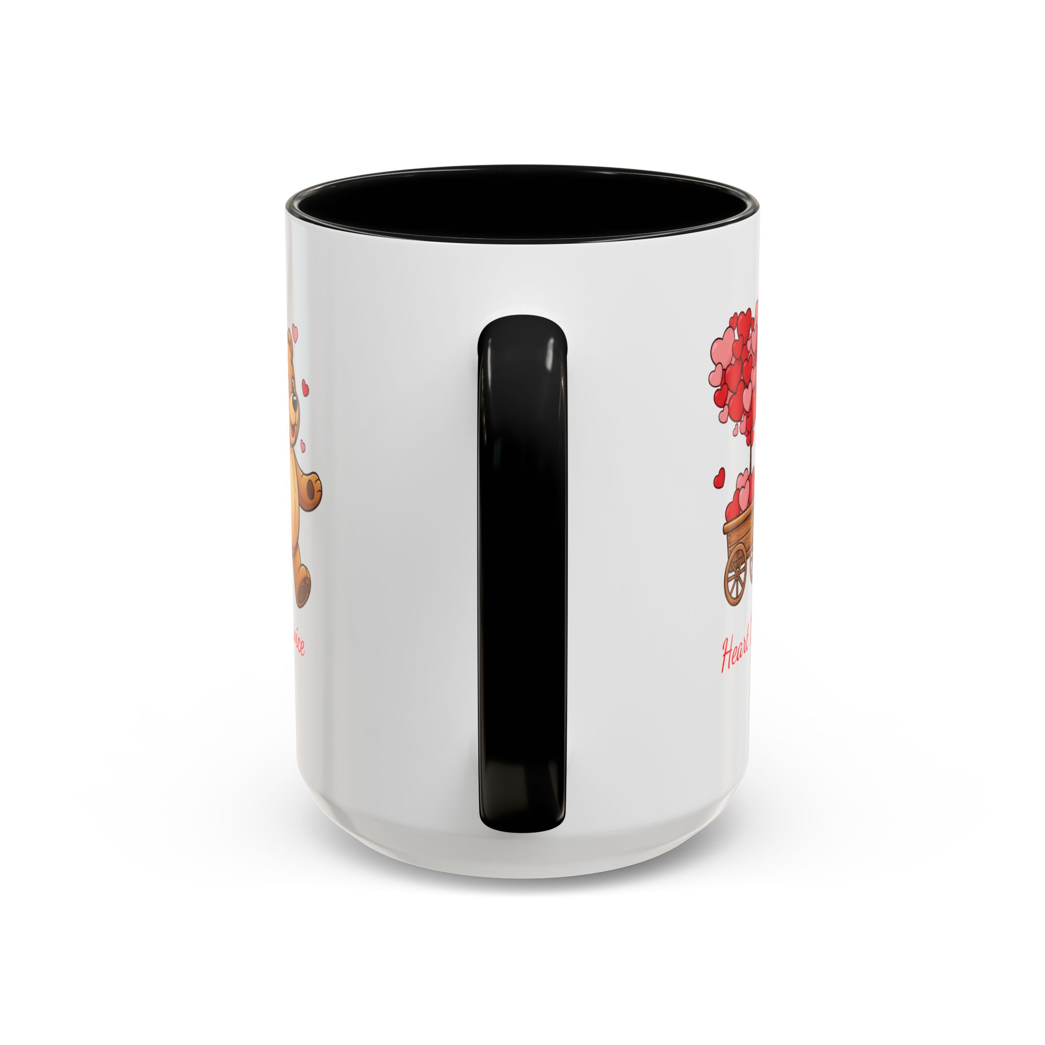 Valentine Teddy & Heart Wagon Accent Coffee Mug - Heart Delivery Service (11/15oz) - Image 19