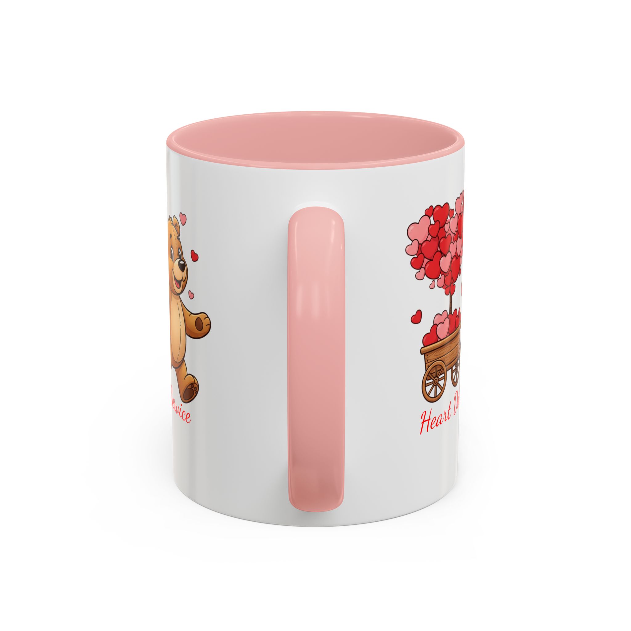 Valentine Teddy & Heart Wagon Accent Coffee Mug - Heart Delivery Service (11/15oz) - Image 15