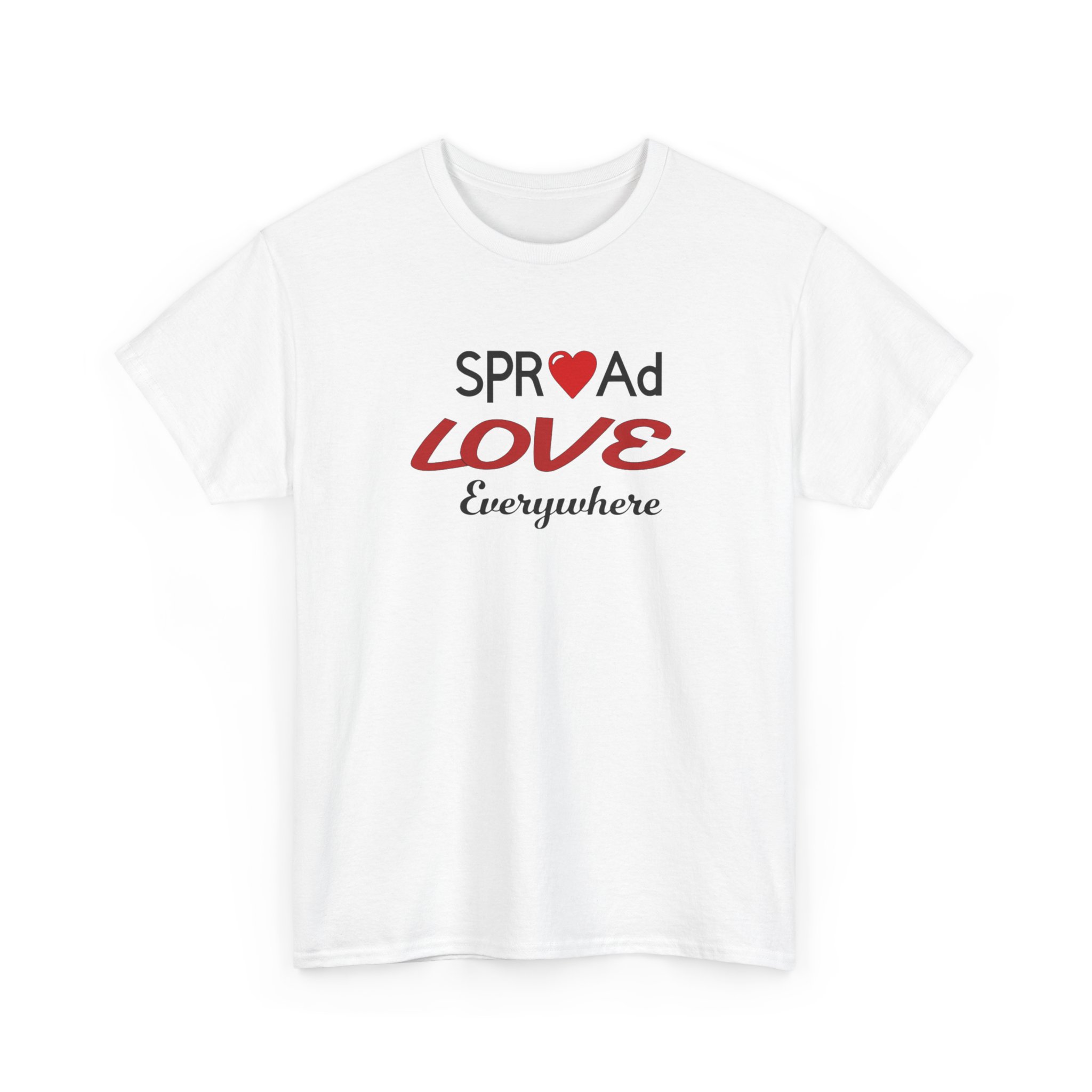 Spread Love T-Shirt | Heart Logo, Script Typography - Image 3