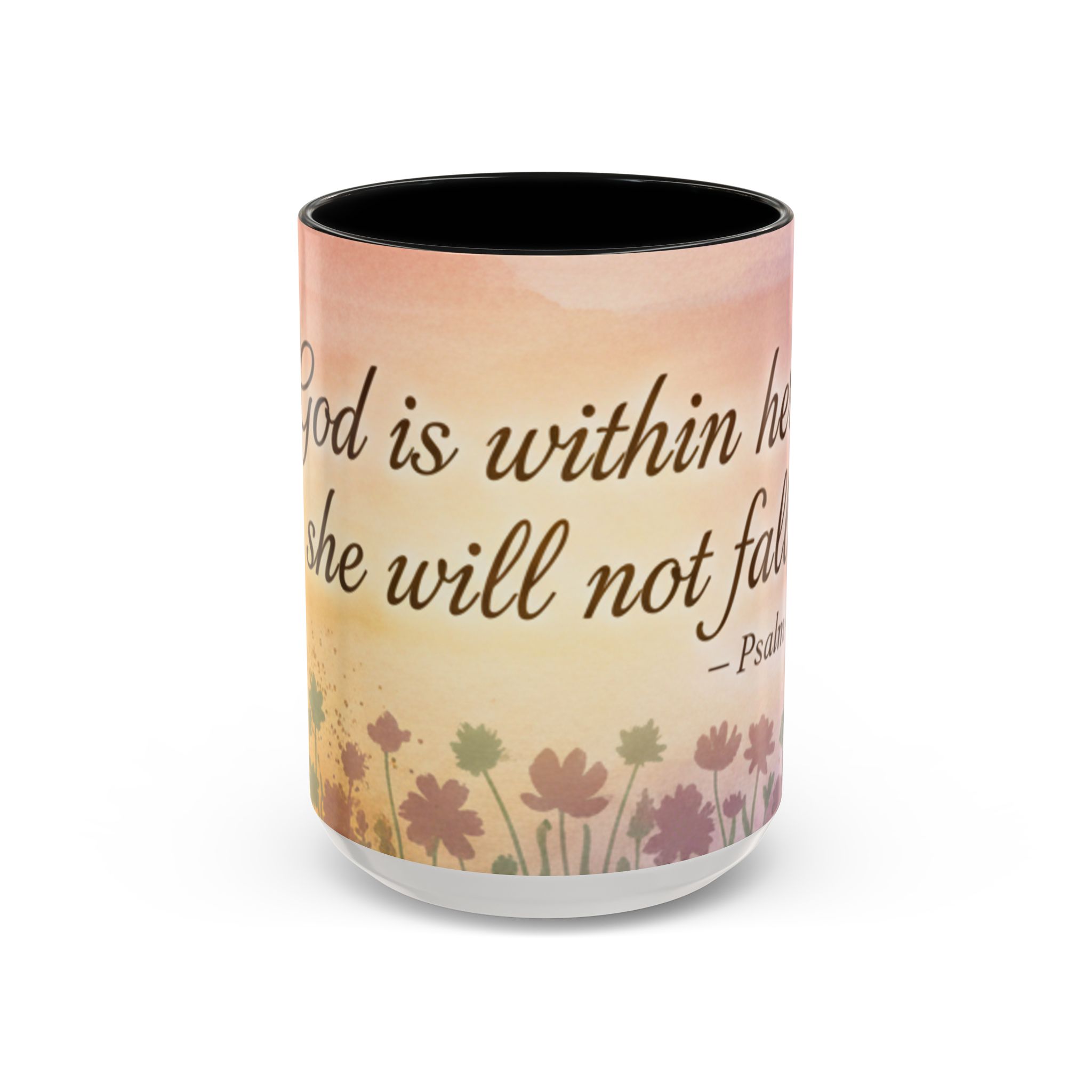Inspirational Coffee Mug — "God is within her, she will not fall" (Psalm 46:5) - Image 17