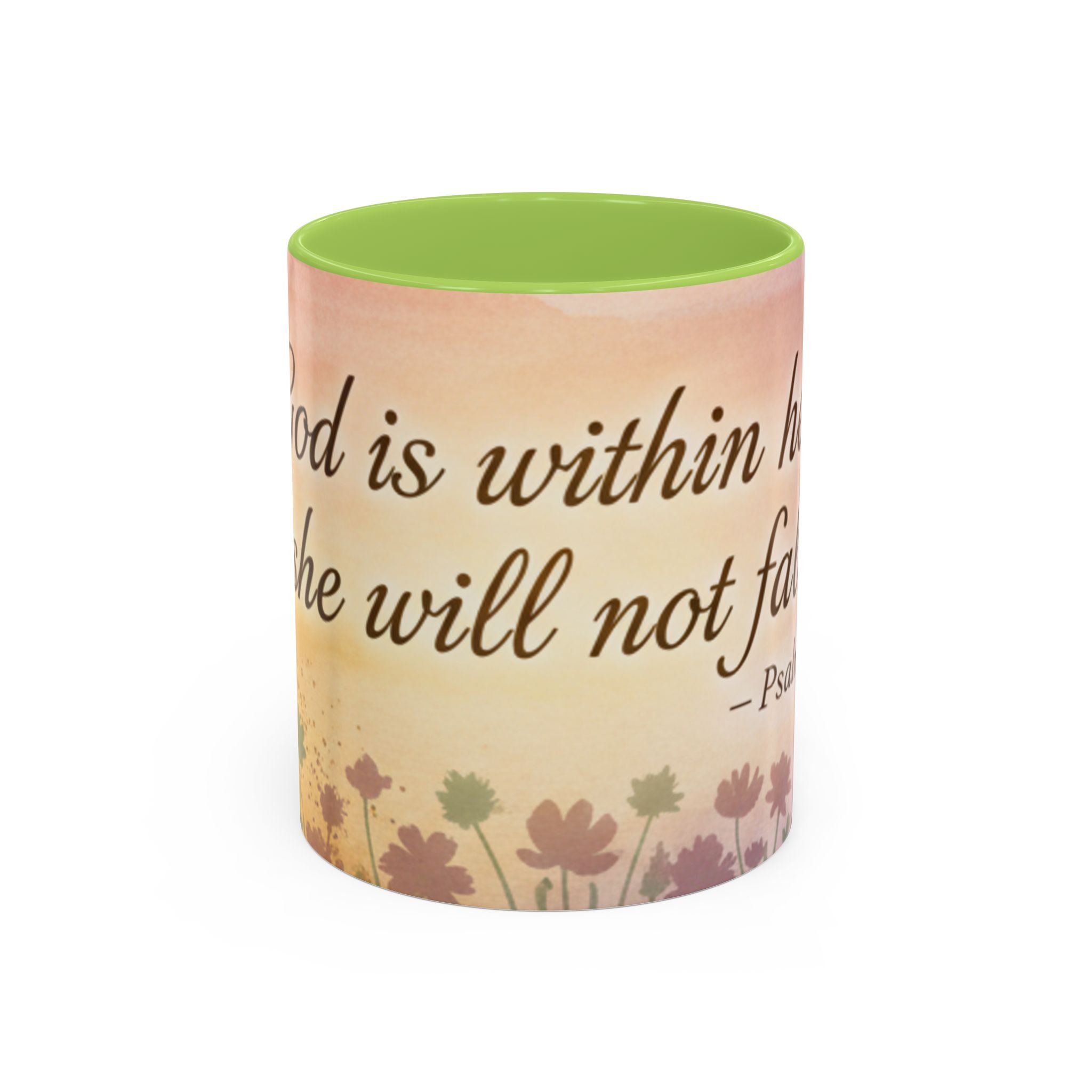 Inspirational Coffee Mug — "God is within her, she will not fall" (Psalm 46:5) - Image 37