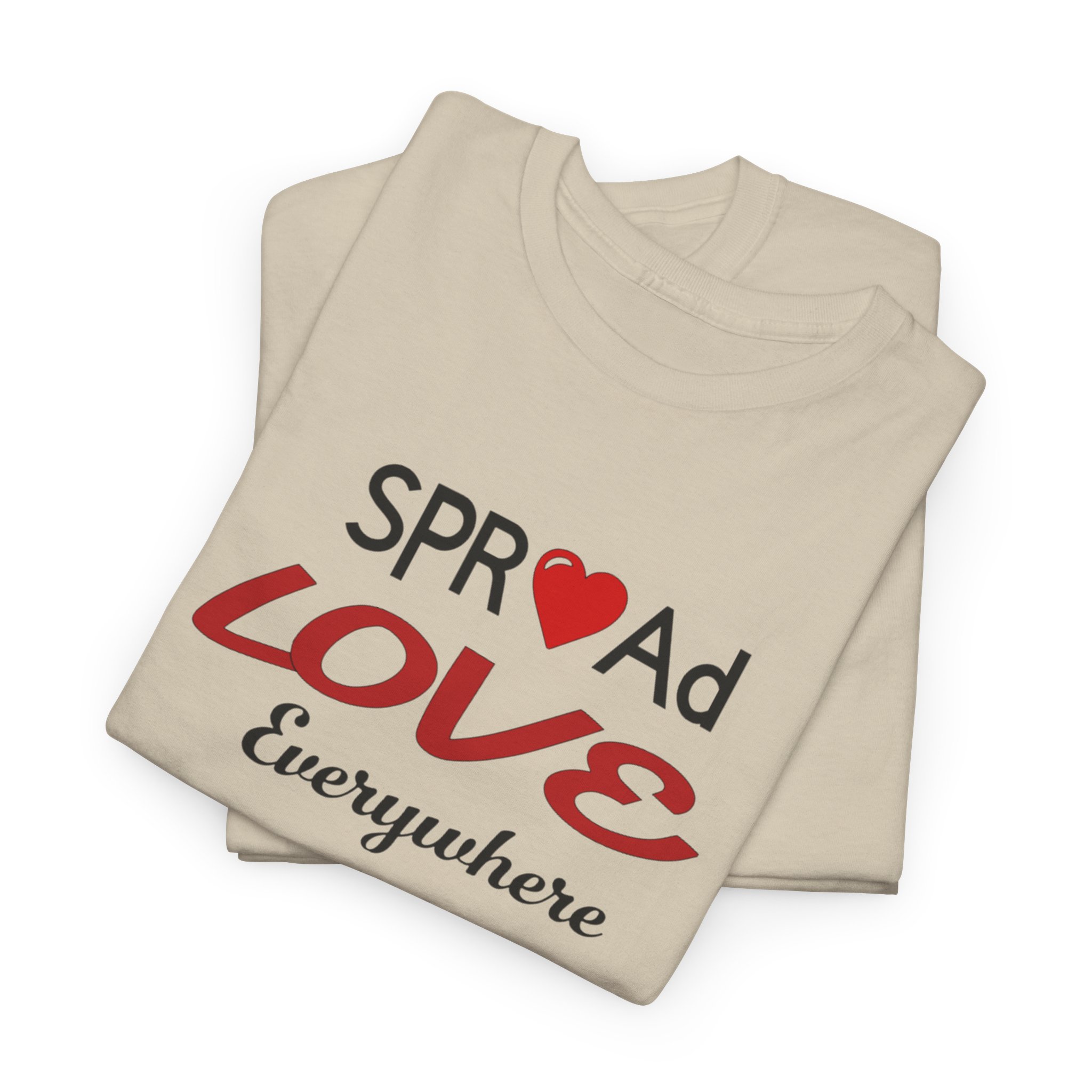 Spread Love T-Shirt | Heart Logo, Script Typography - Image 9