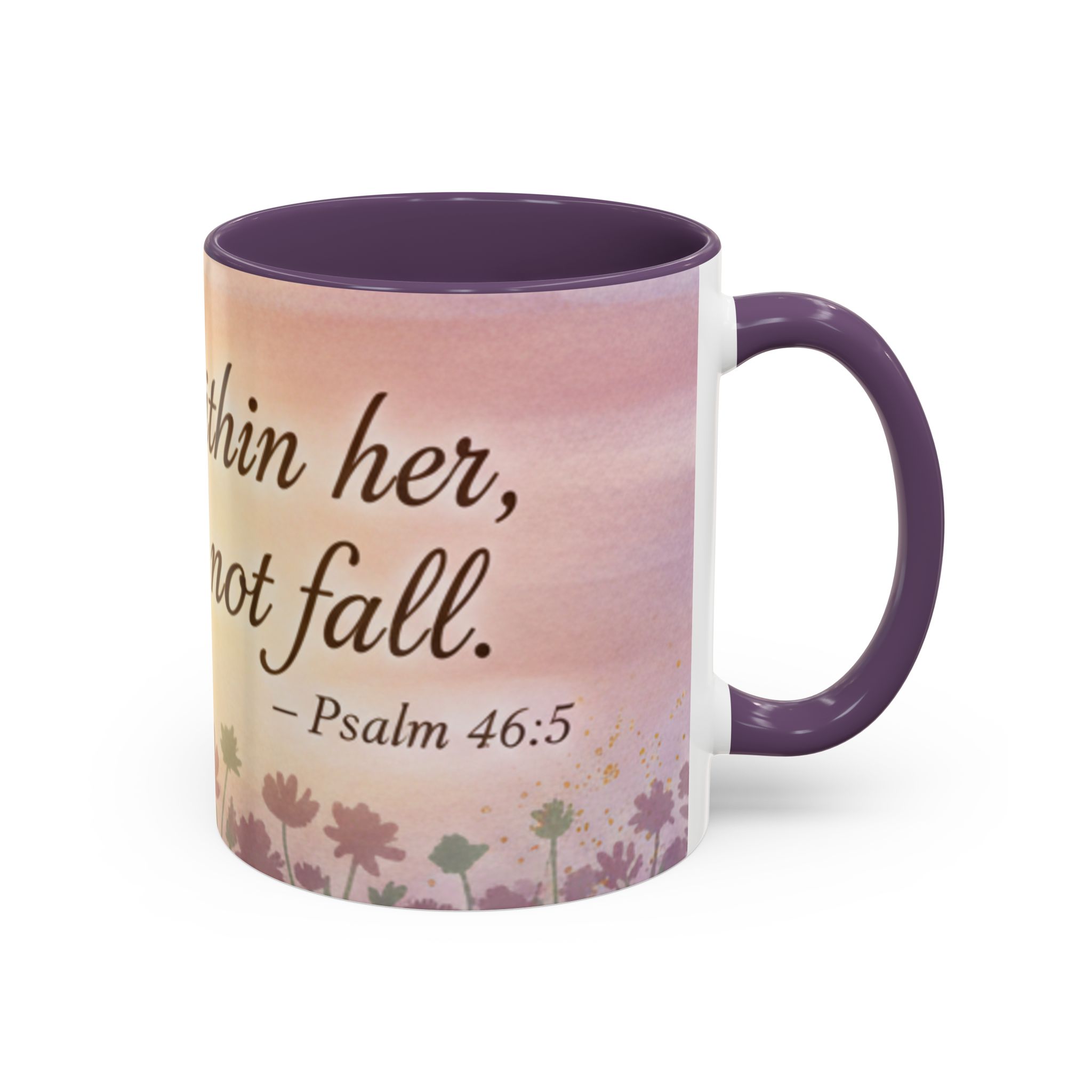 Inspirational Coffee Mug — "God is within her, she will not fall" (Psalm 46:5) - Image 42