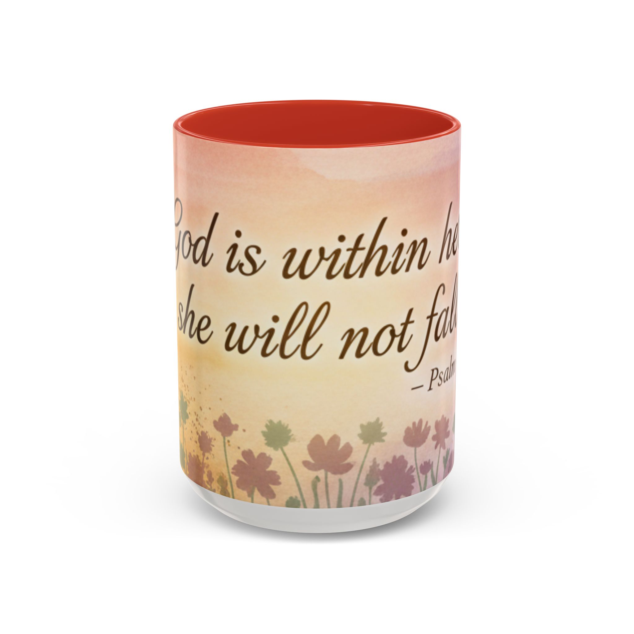Inspirational Coffee Mug — "God is within her, she will not fall" (Psalm 46:5) - Image 21