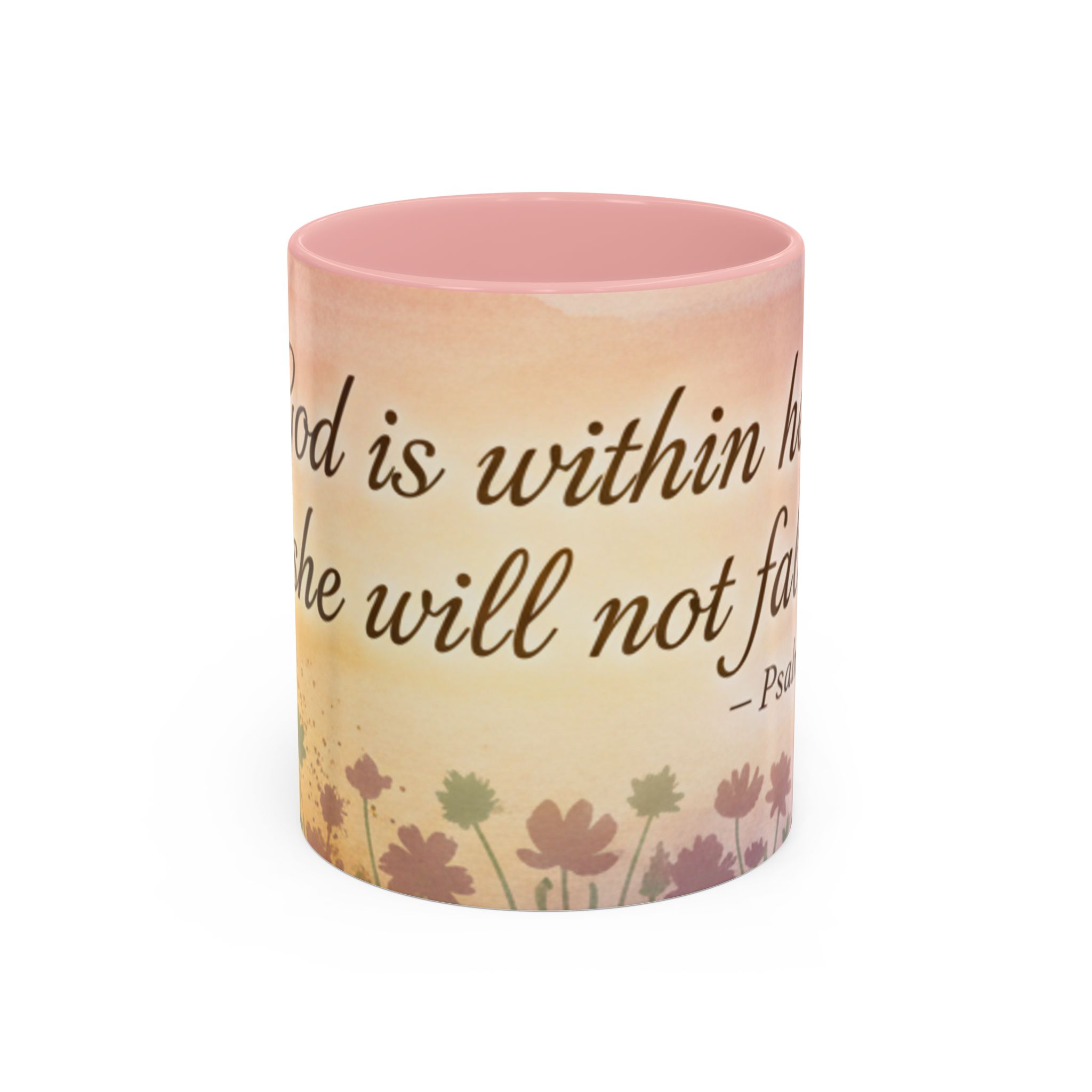 Inspirational Coffee Mug — "God is within her, she will not fall" (Psalm 46:5) - Image 9