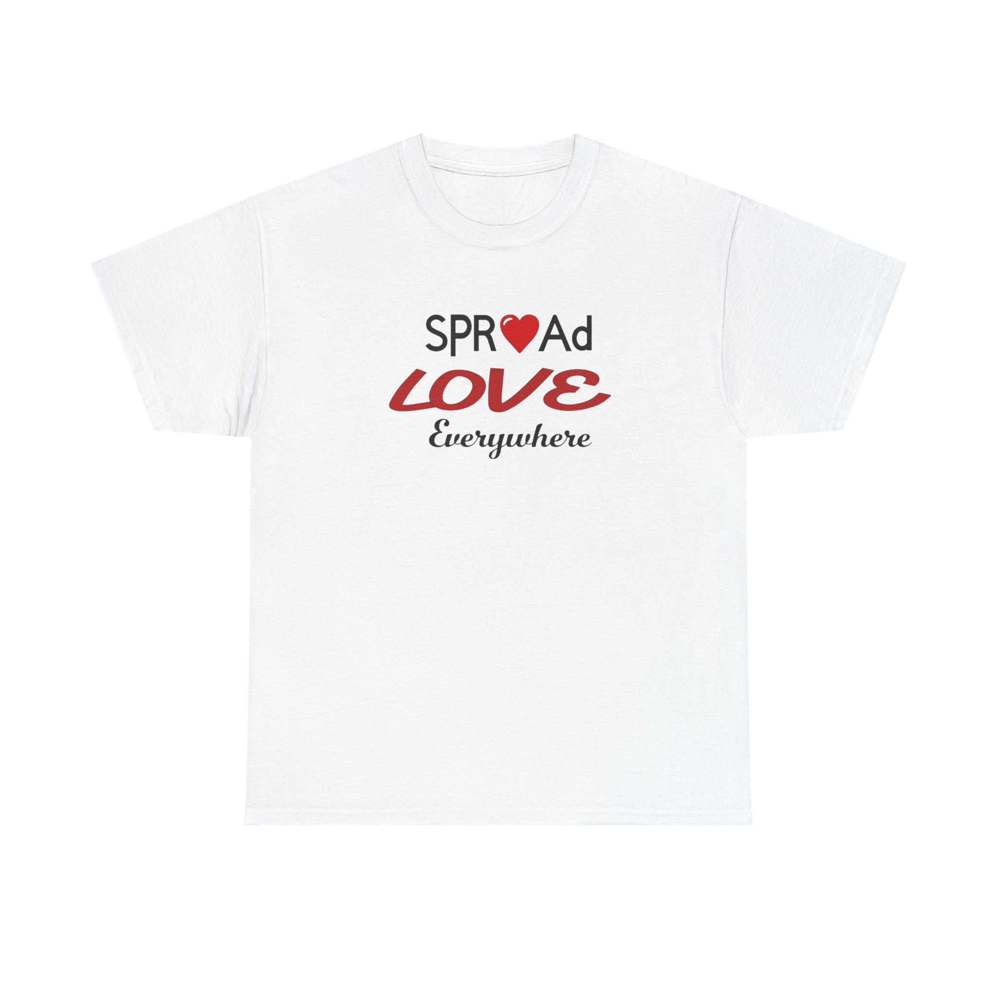Spread Love T-Shirt | Heart Logo, Script Typography