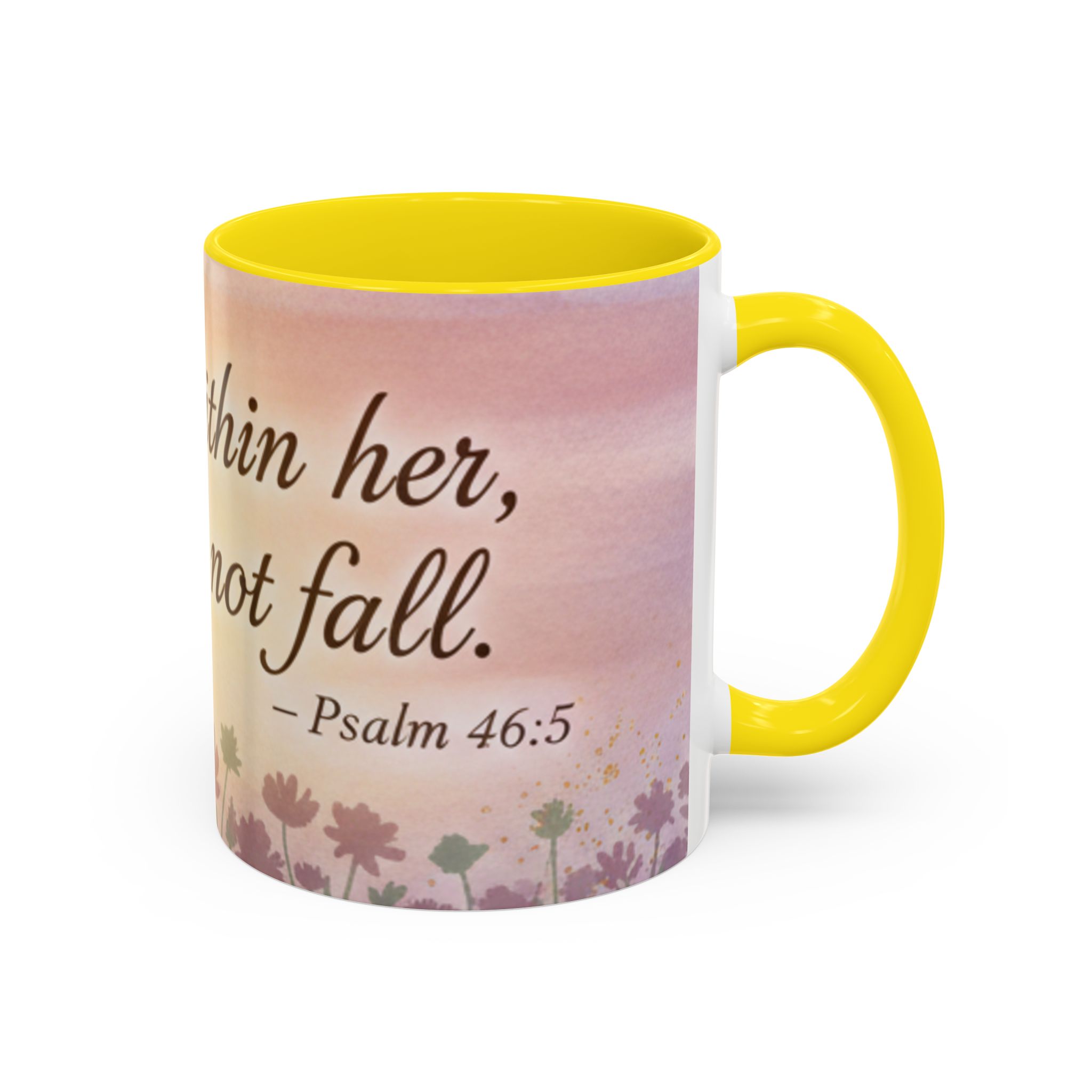 Inspirational Coffee Mug — "God is within her, she will not fall" (Psalm 46:5) - Image 34