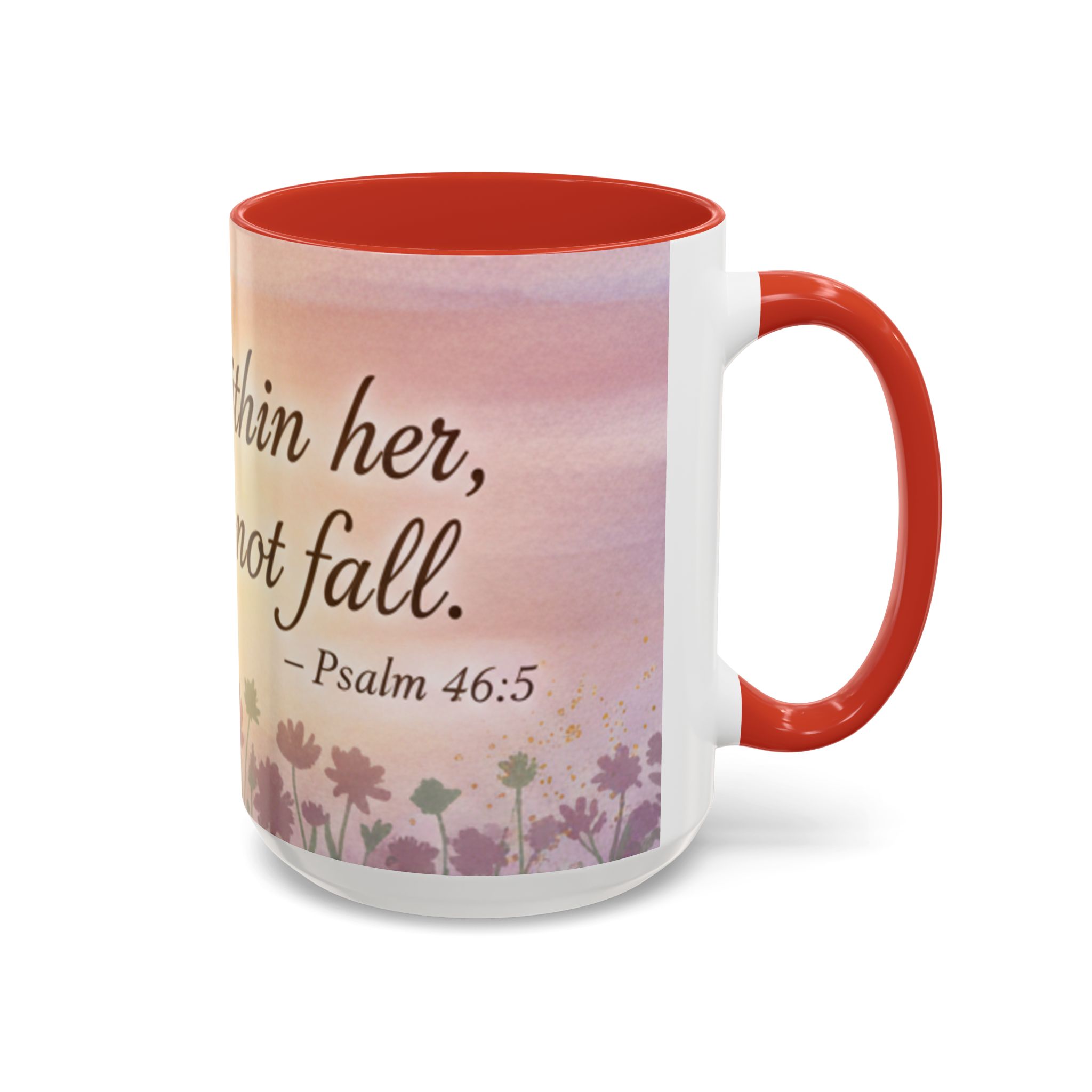 Inspirational Coffee Mug — "God is within her, she will not fall" (Psalm 46:5) - Image 22