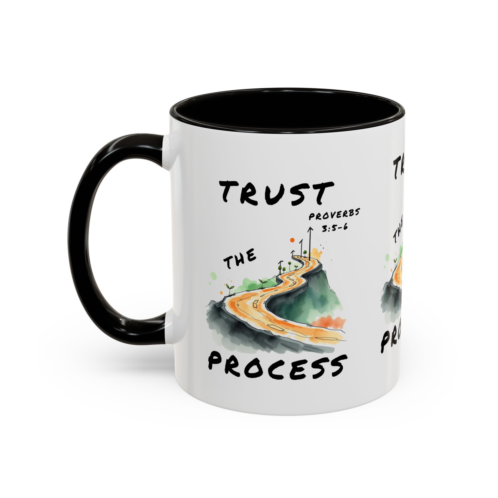 Inspirational Mug Design | Trust the Process | Motivational Coffee Cup for Daily Inspiration, Gift for Friends, Affirmation Mug, Proverbs