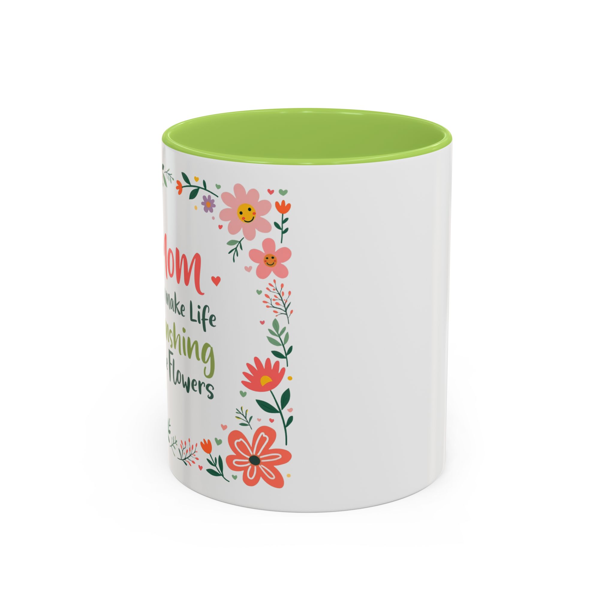 Floral 'Mom' Coffee Mug – Inspirational Mother's Day Accent Mug (11/15oz) - Image 44