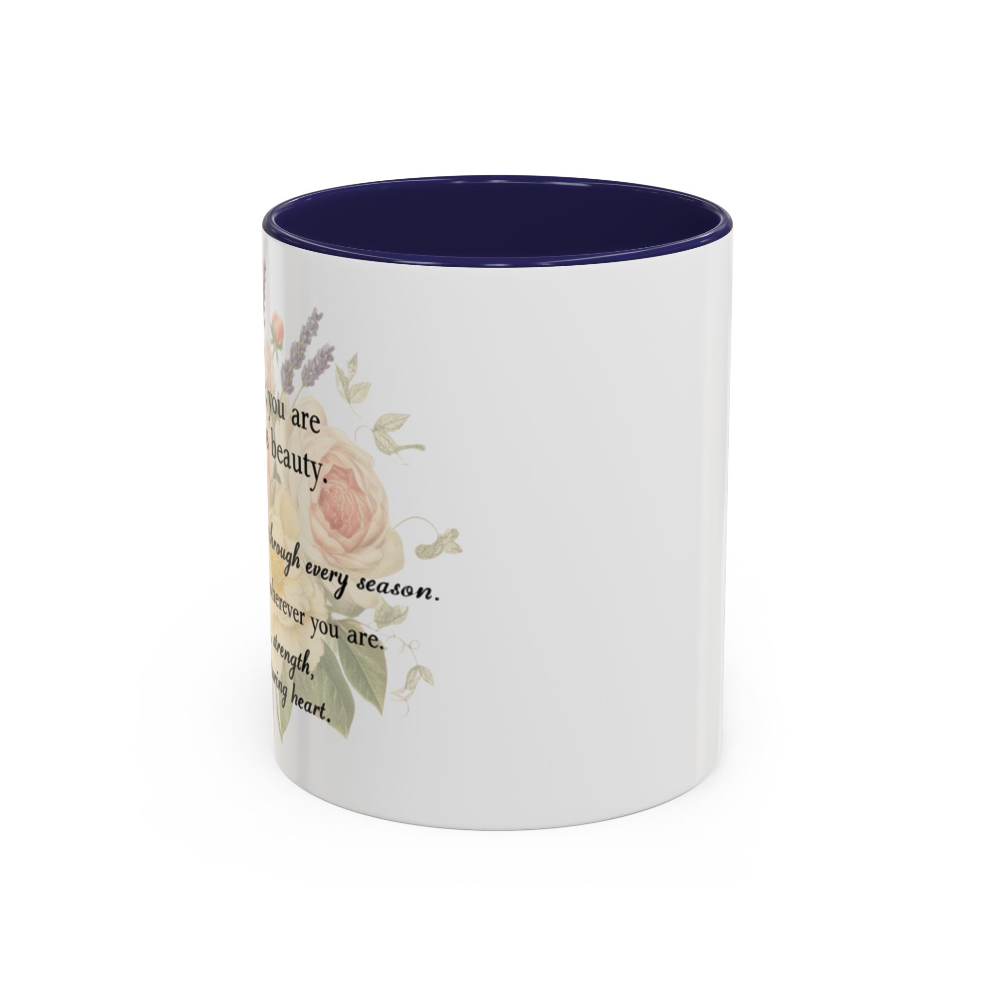 Floral Inspiration Accent Coffee Mug – 'You Are Beautiful' 11/15oz - Image 10