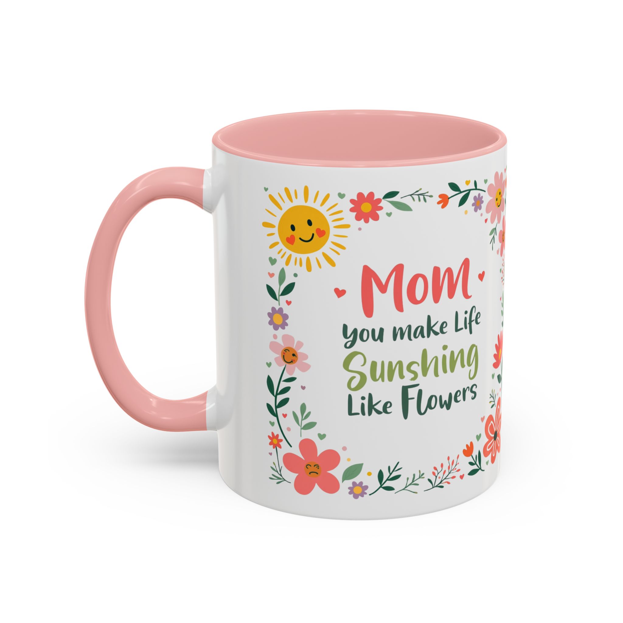 Floral 'Mom' Coffee Mug – Inspirational Mother's Day Accent Mug (11/15oz) - Image 16