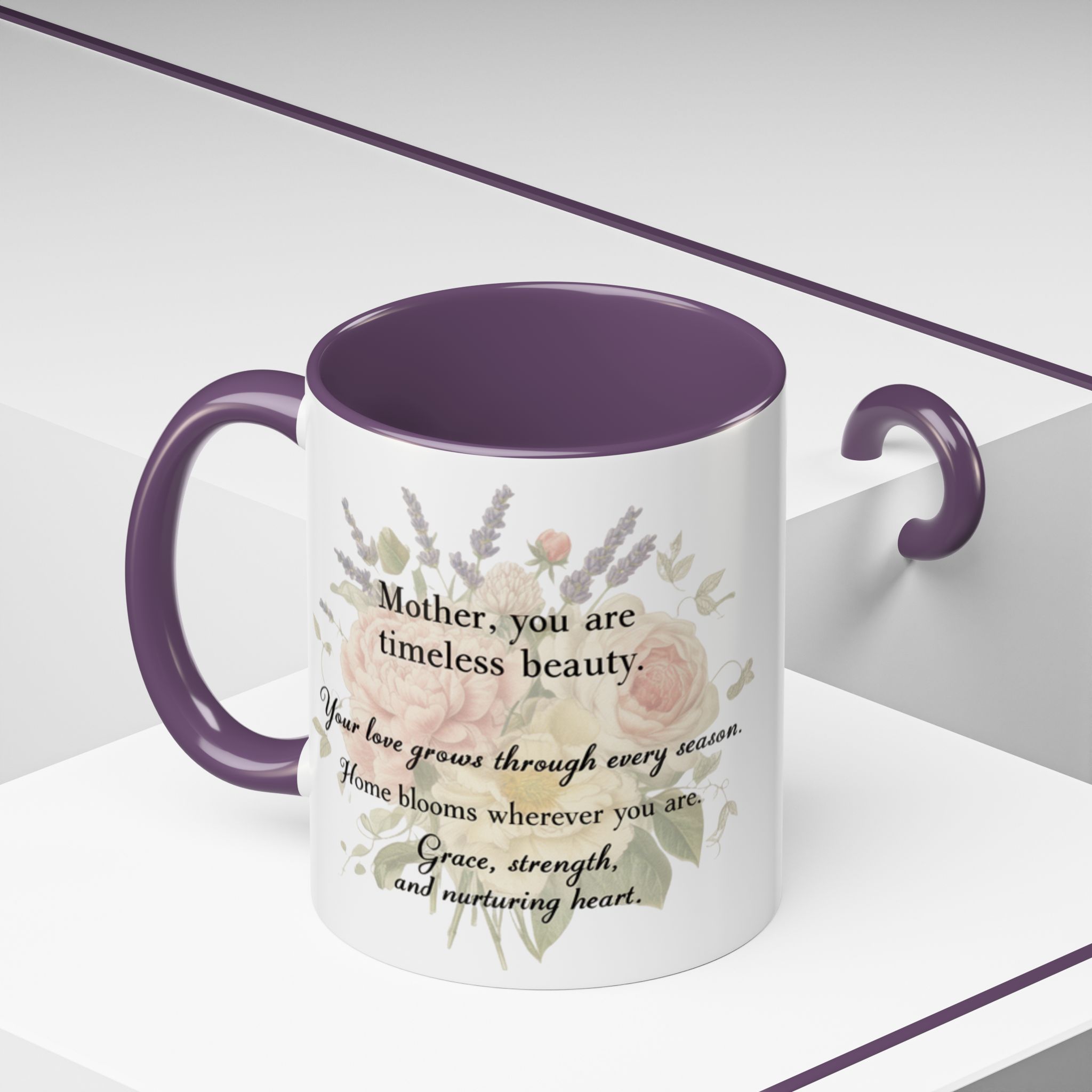 Floral Inspiration Accent Coffee Mug – 'You Are Beautiful' 11/15oz - Image 45