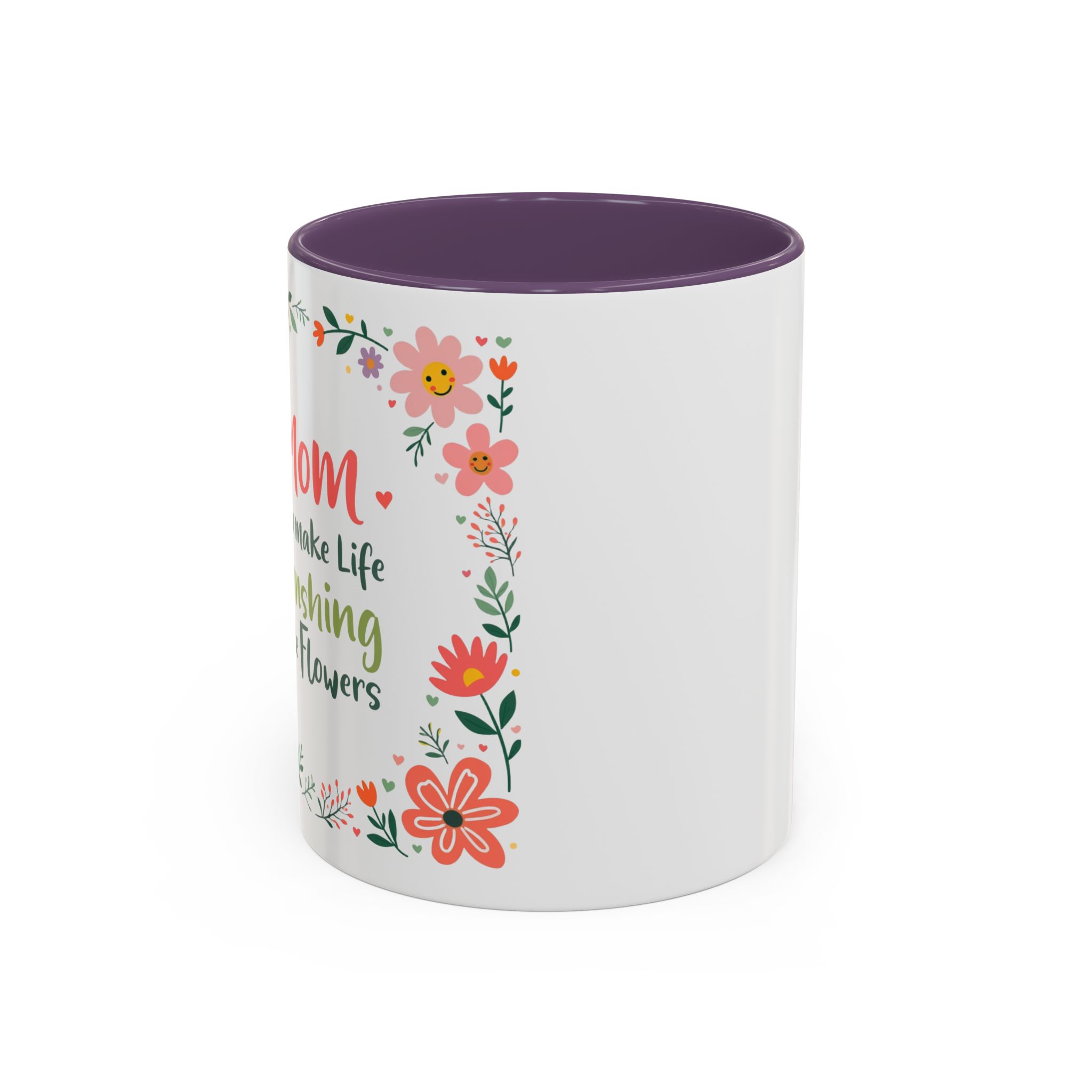 Floral 'Mom' Coffee Mug – Inspirational Mother's Day Accent Mug (11/15oz) - Image 49