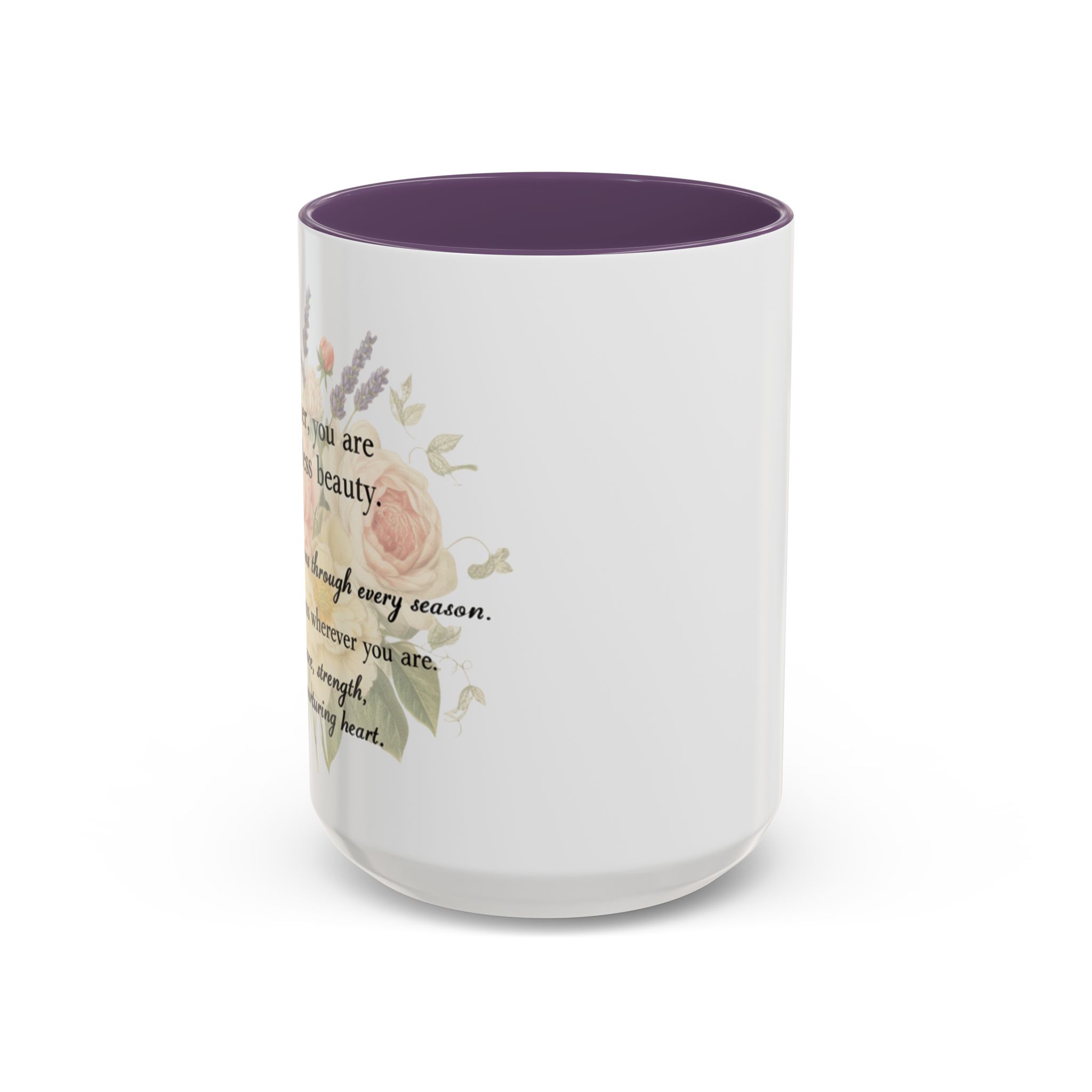 Floral Inspiration Accent Coffee Mug – 'You Are Beautiful' 11/15oz - Image 46