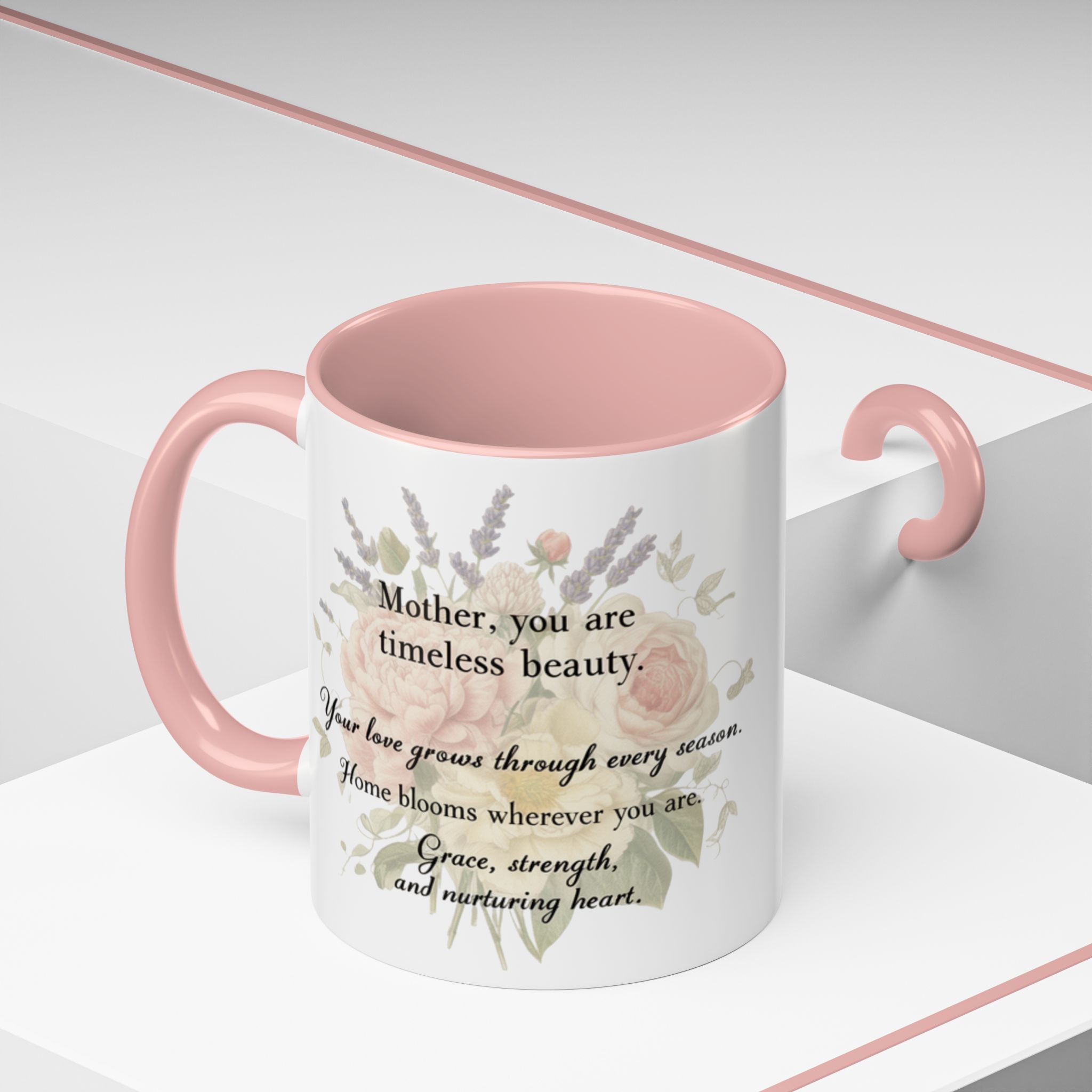 Floral Inspiration Accent Coffee Mug – 'You Are Beautiful' 11/15oz - Image 5