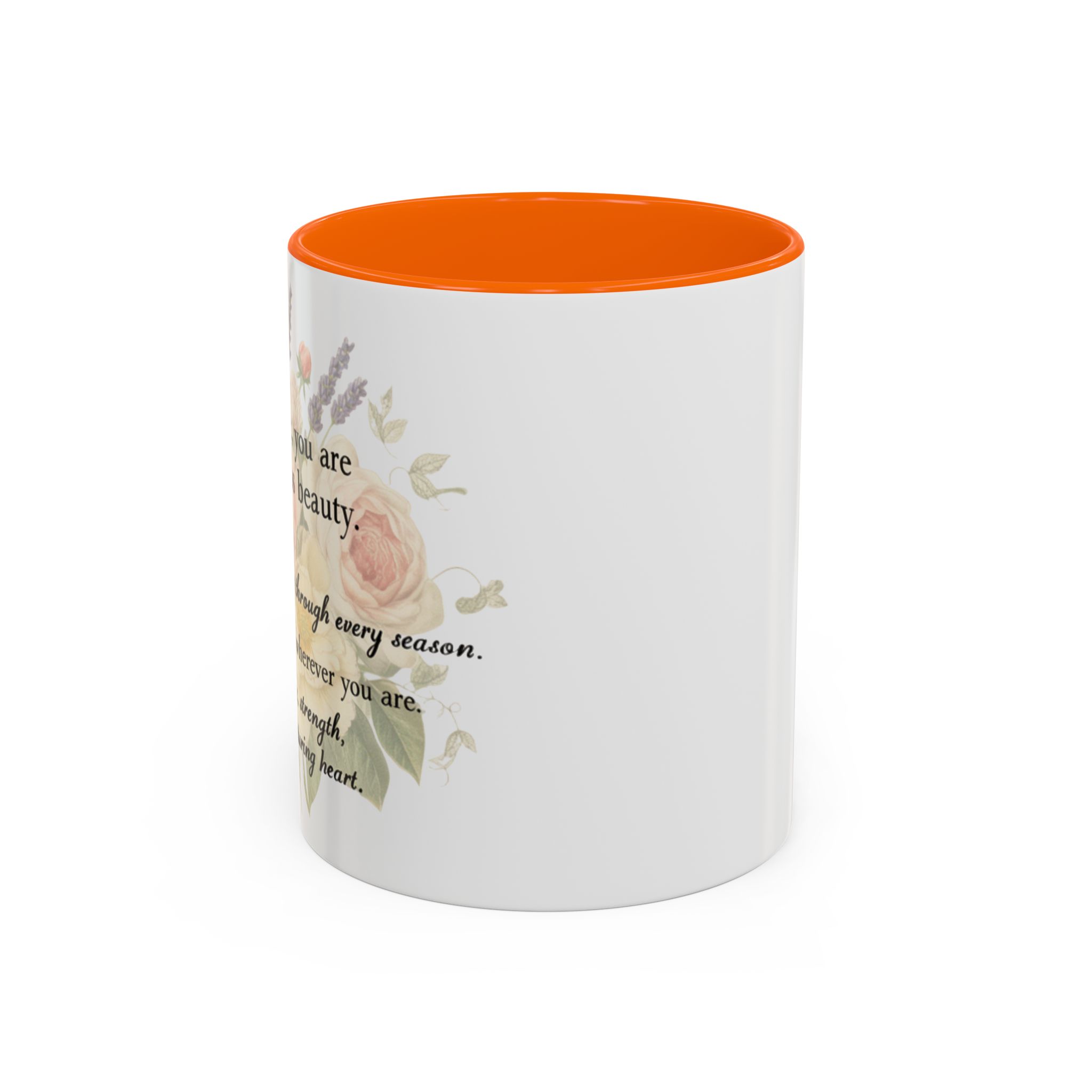 Floral Inspiration Accent Coffee Mug – 'You Are Beautiful' 11/15oz - Image 32