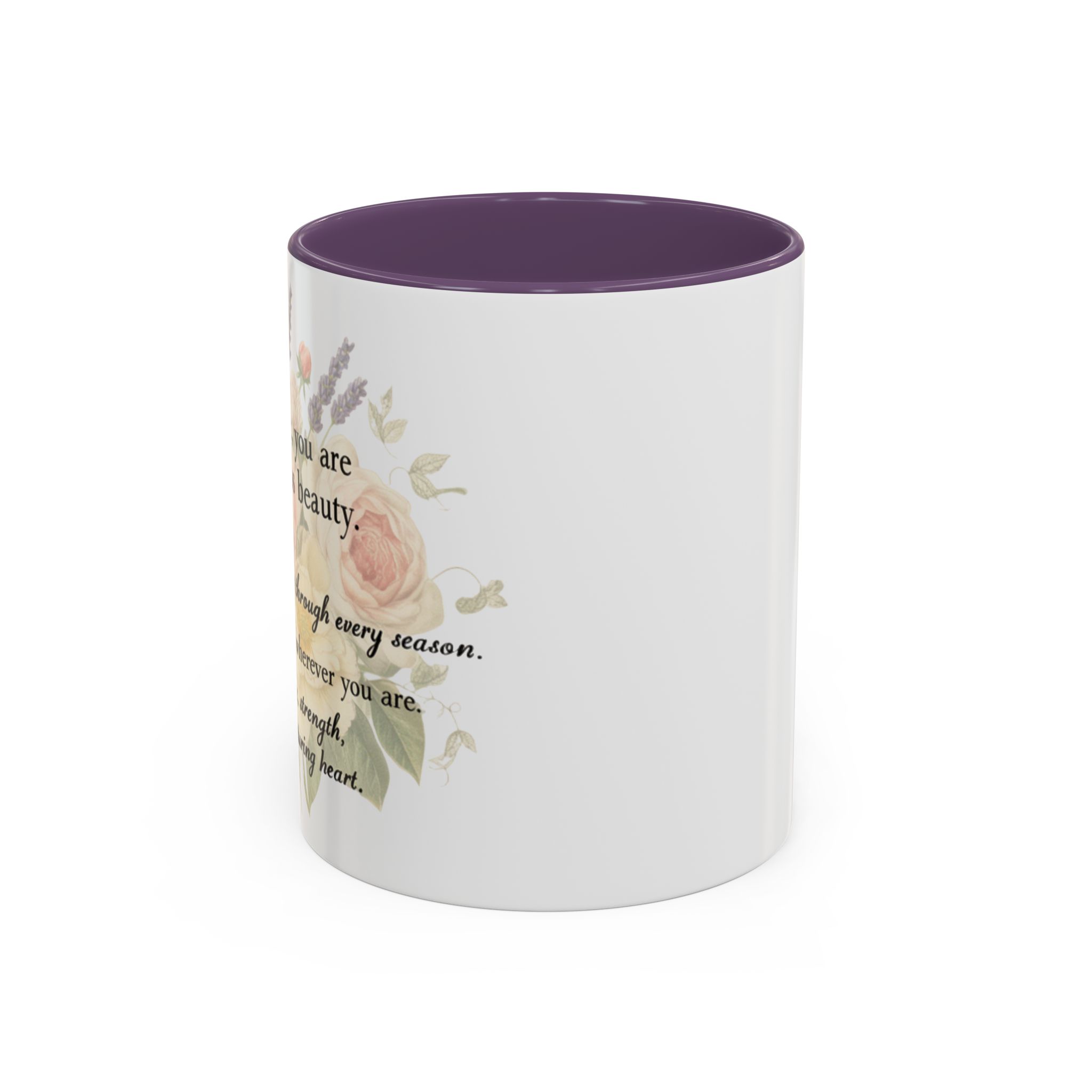 Floral Inspiration Accent Coffee Mug – 'You Are Beautiful' 11/15oz - Image 41