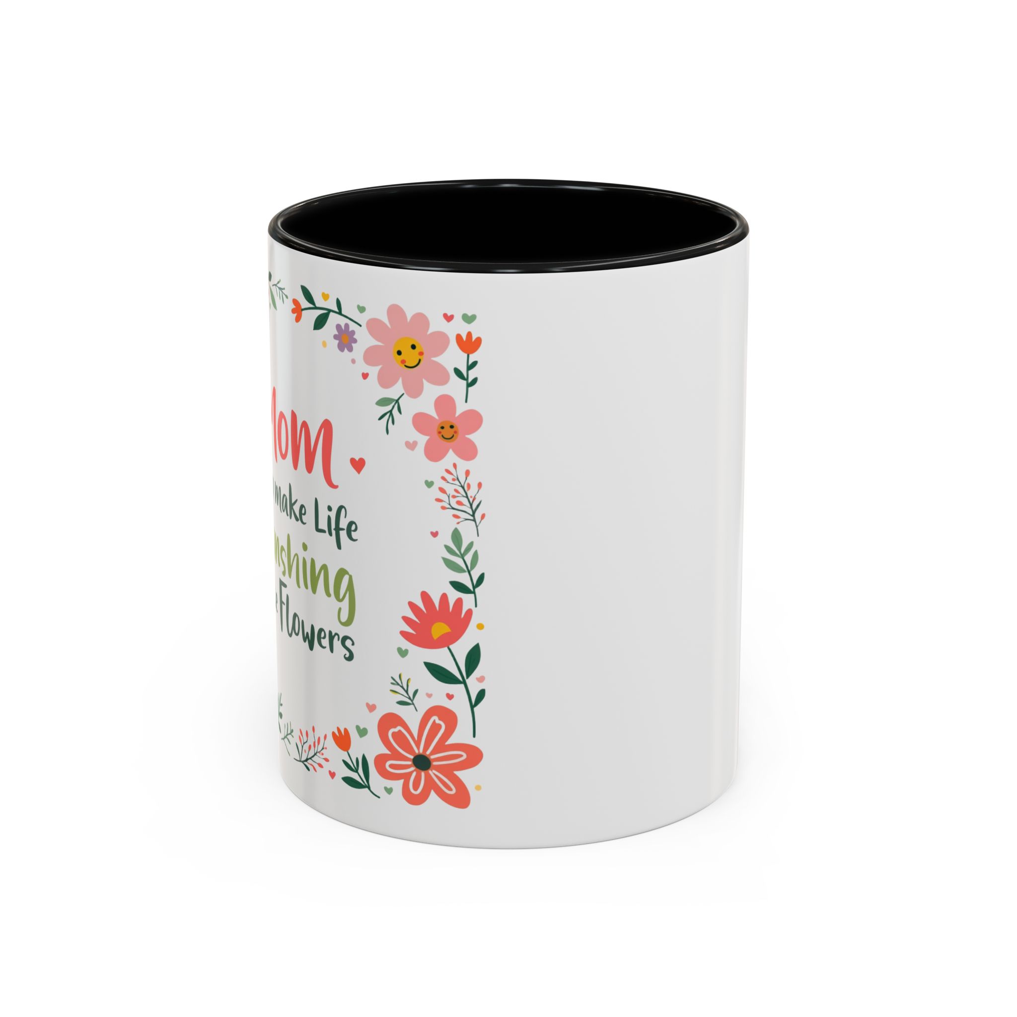 Floral 'Mom' Coffee Mug – Inspirational Mother's Day Accent Mug (11/15oz) - Image 6