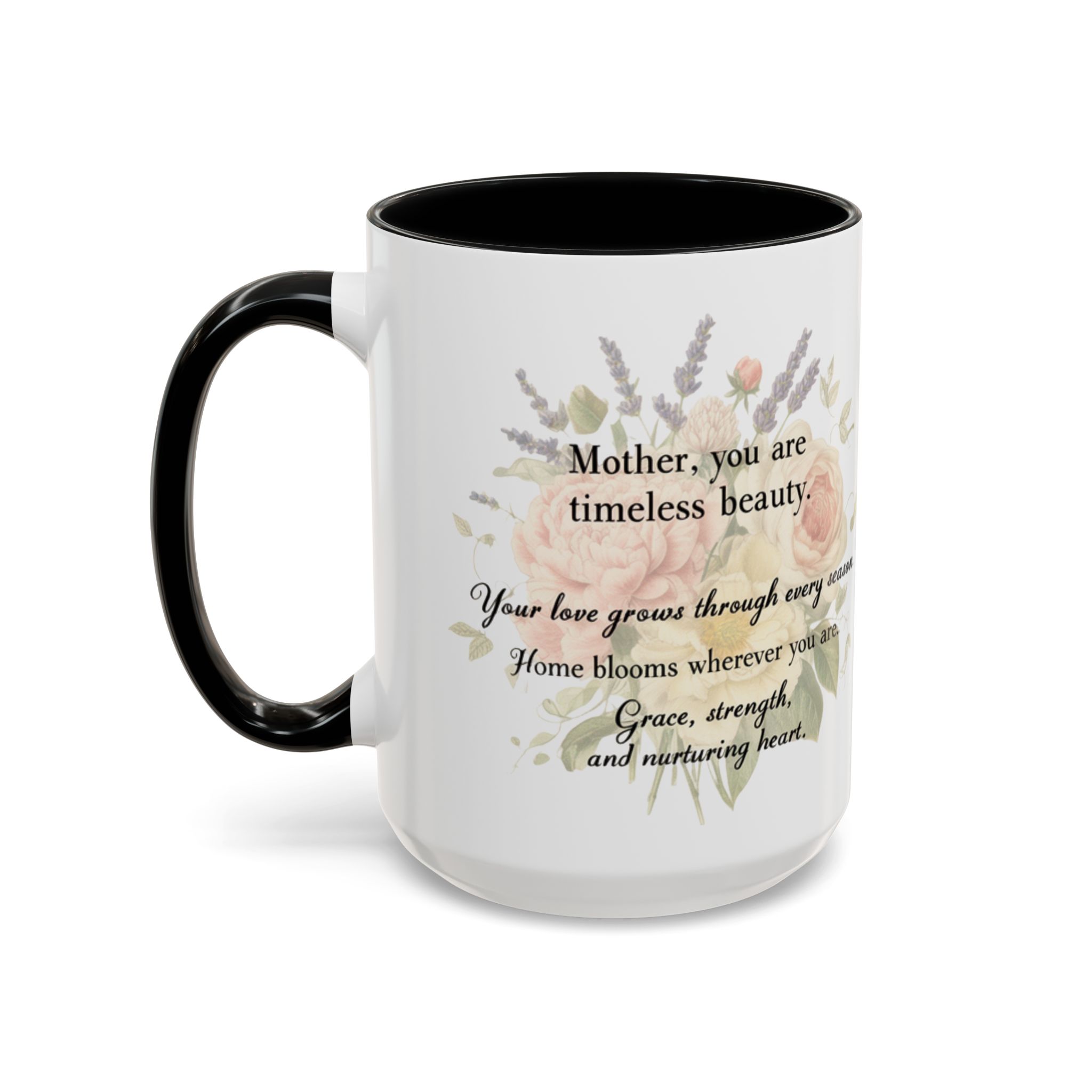 Floral Inspiration Accent Coffee Mug – 'You Are Beautiful' 11/15oz - Image 20