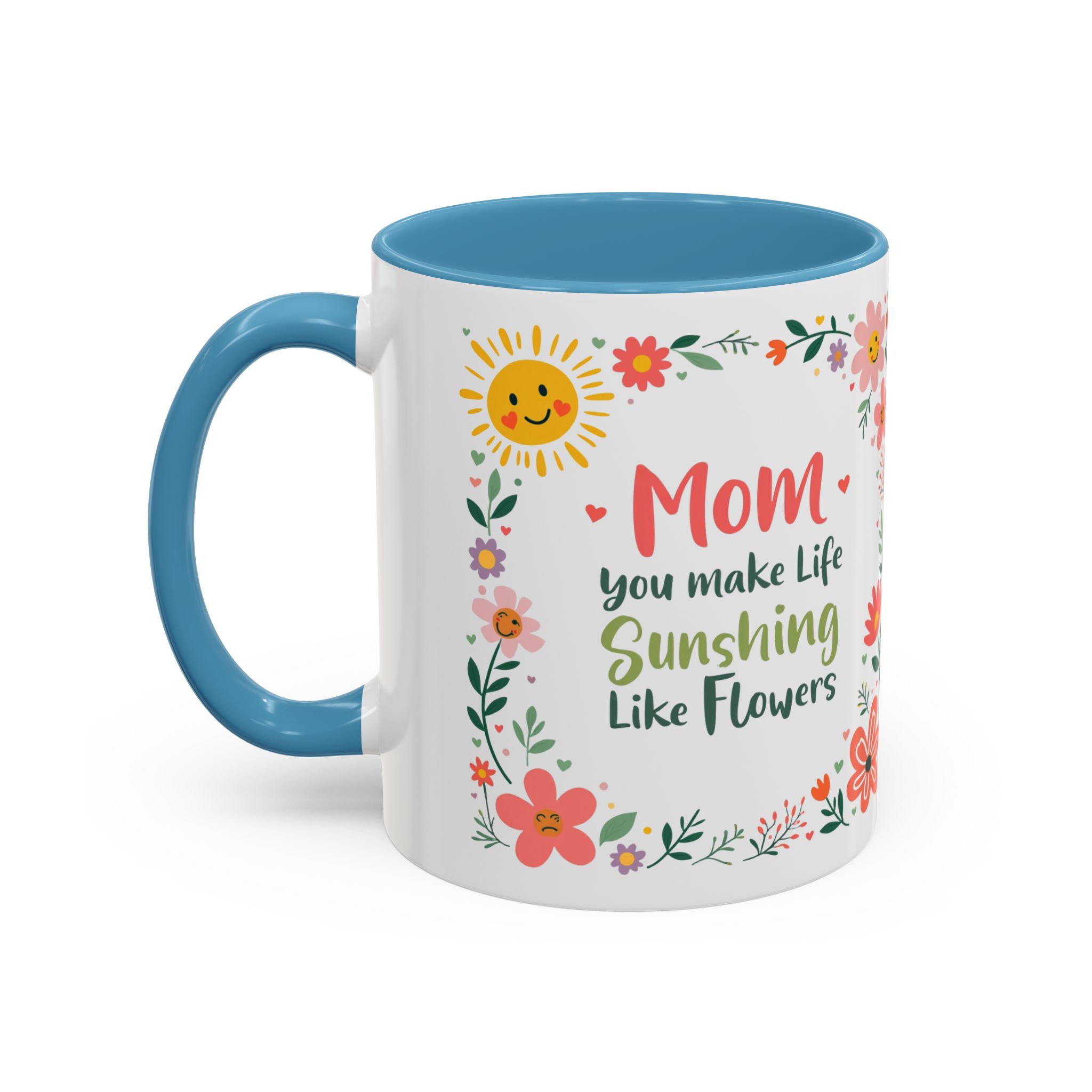 Floral 'Mom' Coffee Mug – Inspirational Mother's Day Accent Mug (11/15oz) - Image 31