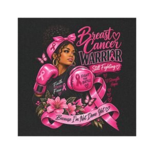 Breast Cancer Warrior Car Magnet – 'Because I'm Not Done Yet' Pink Ribbon Design