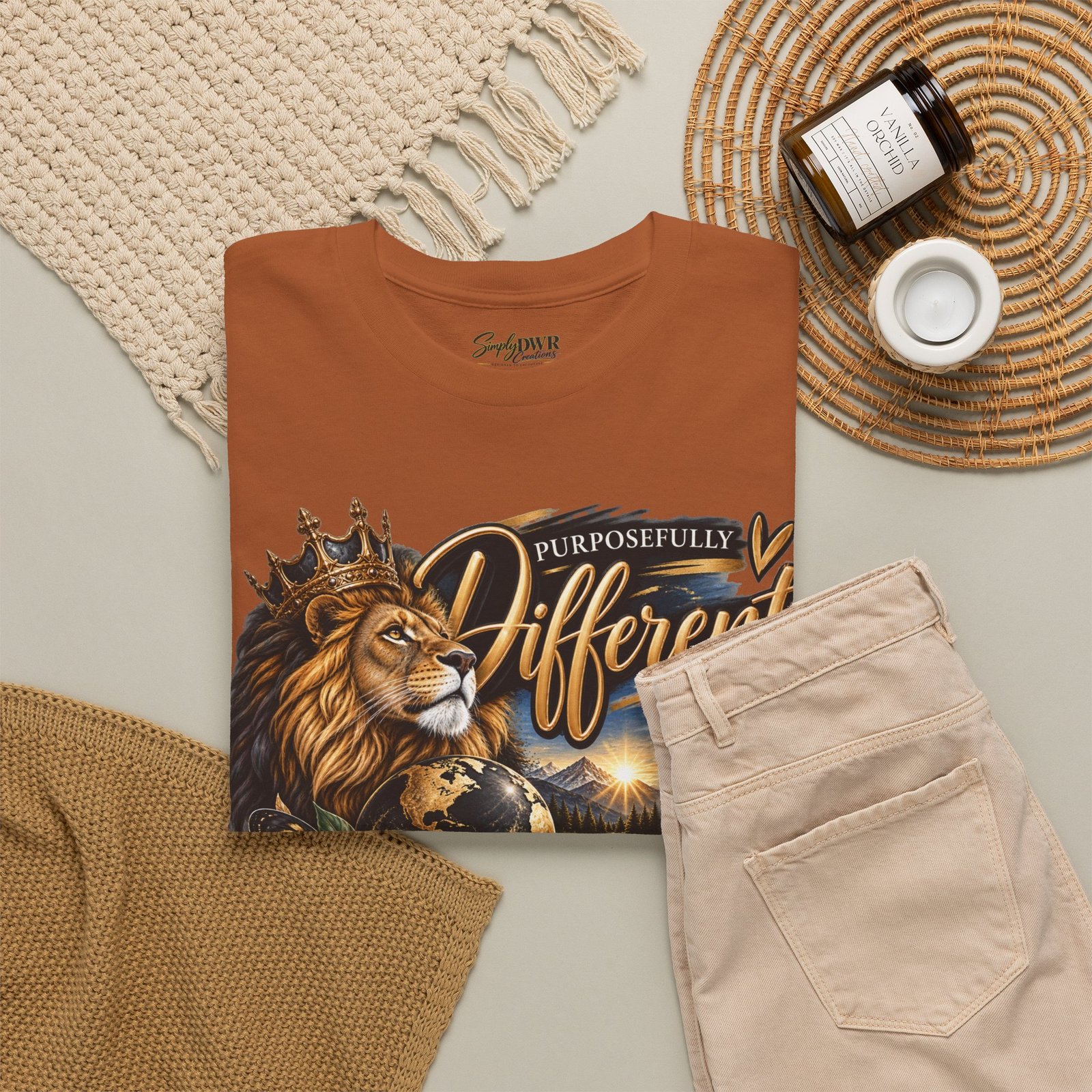 Lion King T‑Shirt — "Purposefully Different" Inspirational Graphic Tee - Image 3