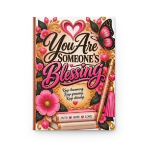 Hardcover Journal — "You Are Someone's Blessing" Inspirational Lined Notebook