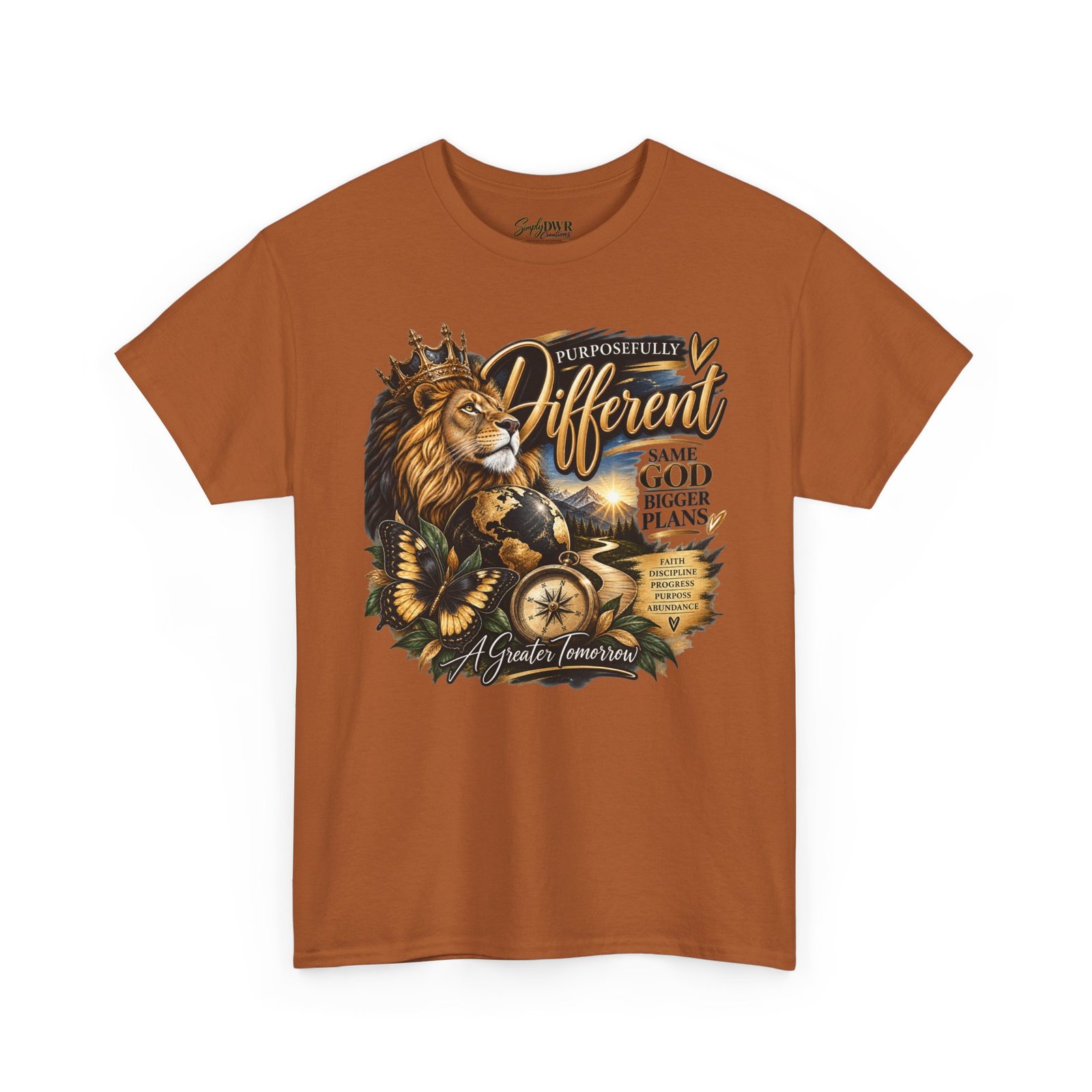 Lion King T‑Shirt — "Purposefully Different" Inspirational Graphic Tee - Image 4