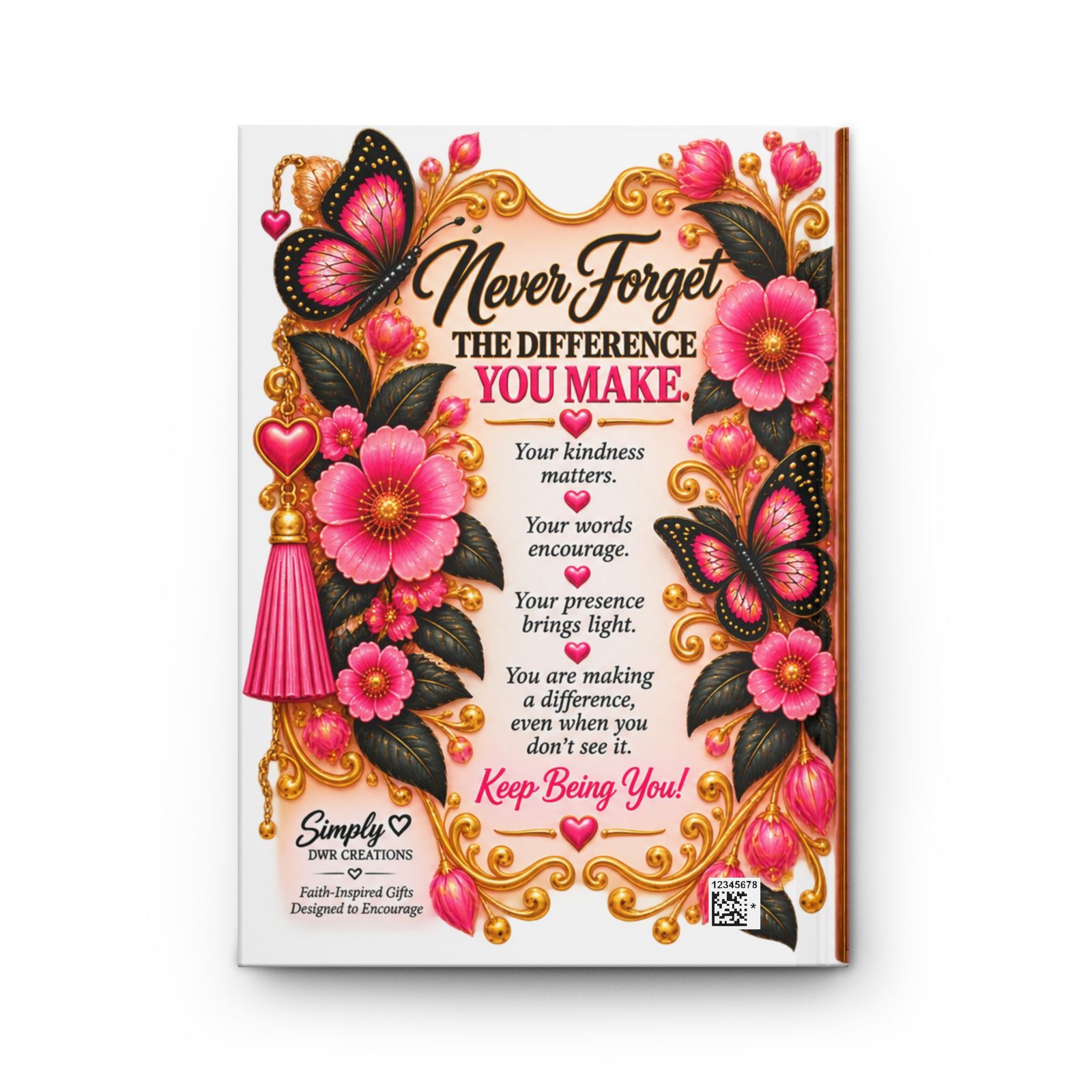 Hardcover Journal — "You Are Someone's Blessing" Inspirational Floral Notebook - Image 2