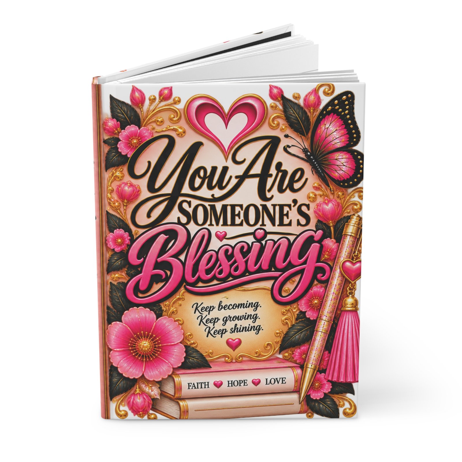 Hardcover Journal — "You Are Someone's Blessing" Inspirational Lined Notebook - Image 3