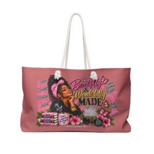 Beautifully & Wonderfully Made Weekender Bag — Inspirational Floral Travel Tote