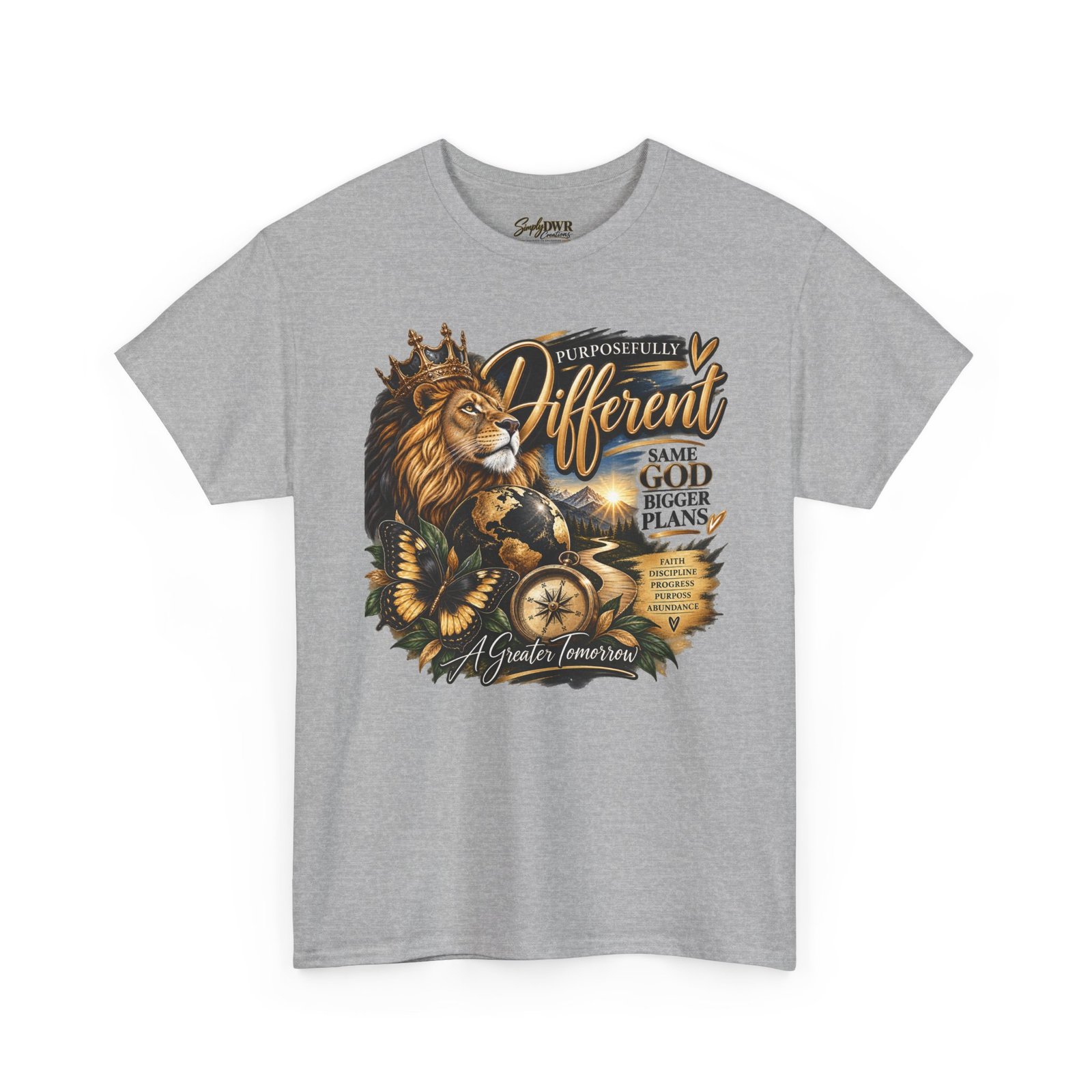 Lion King T‑Shirt — "Purposefully Different" Inspirational Graphic Tee - Image 12